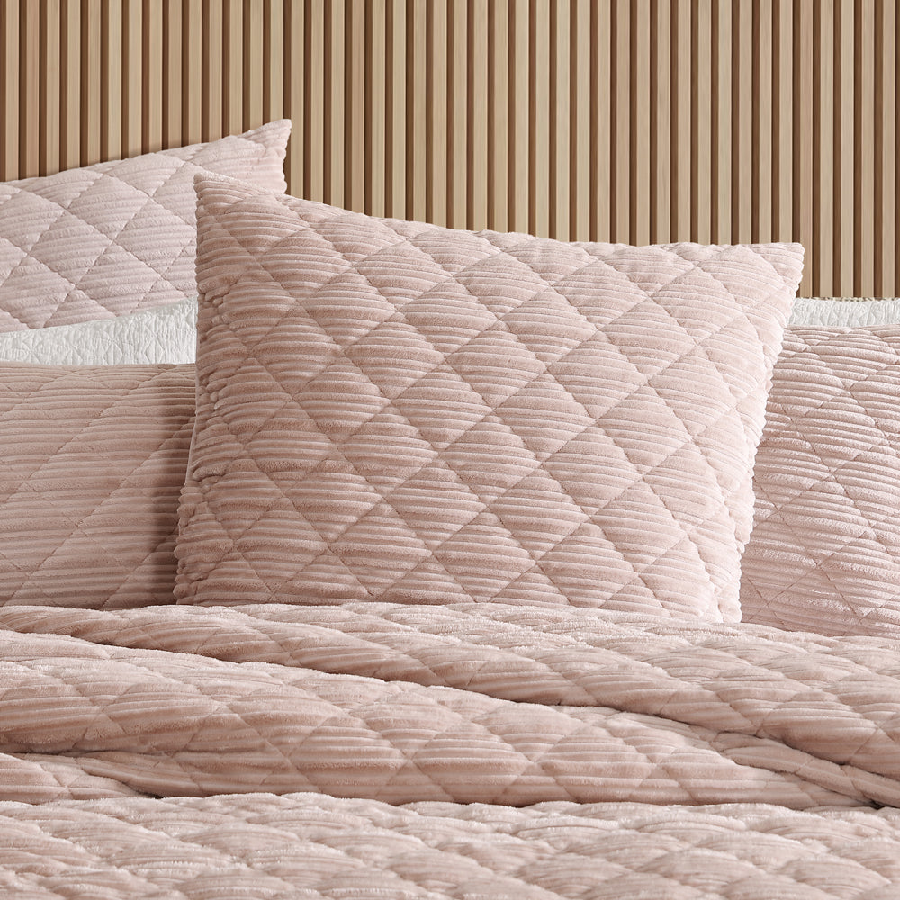Corbin Blush Quilt Cover Set - Super King Size Luxury Bedding for Master Bedroom | Soft & Breathable Cotton Duvet Cover with Pillowcases | Perfect for Hotel-Style Bedroom Makeover & Cozy Home Decor