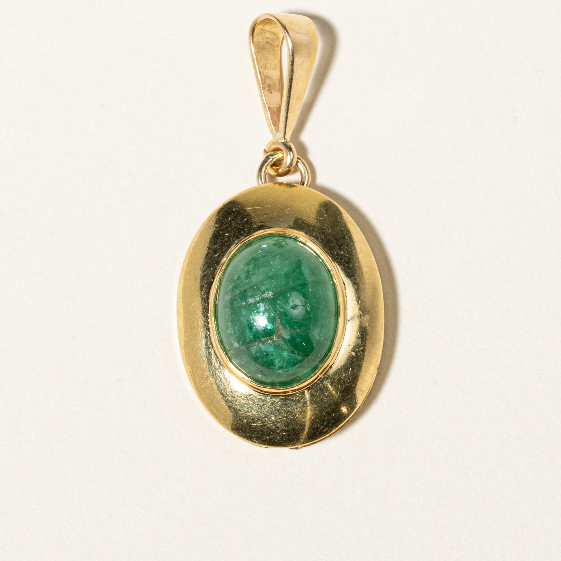 18K Yellow Gold Emerald Pendant Necklace | 5.68ctw Natural Emerald Gemstone | Elegant Jewelry Gift for Women | Perfect for Weddings, Anniversaries & Special Occasions