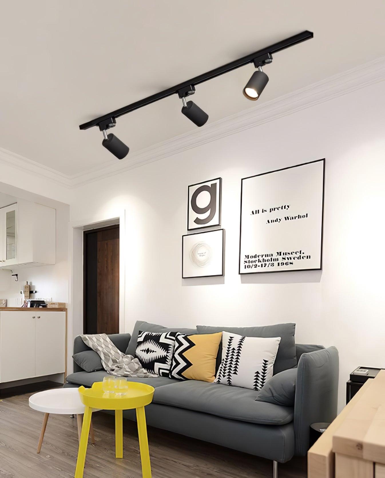 Adjustable Spotlight Track Ceiling Light - Dimmable LED Lighting System for Home & Office - Perfect for Living Room, Kitchen, Gallery, and Retail Store Lighting
