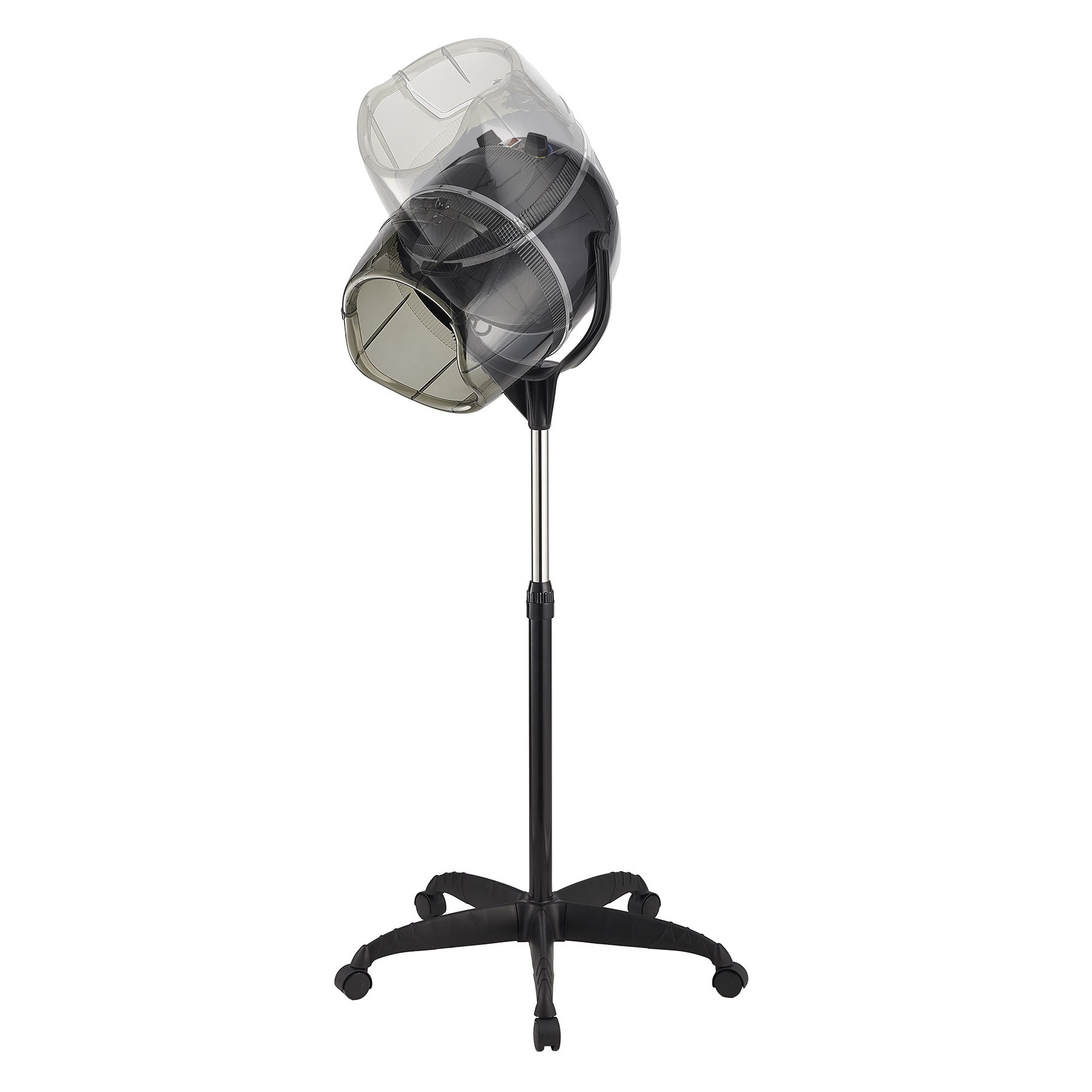 Professional Hooded Hair Dryer with Adjustable Height & Rolling Base - Salon & Home Spa Hair Care Equipment for Styling, Drying & Treatments