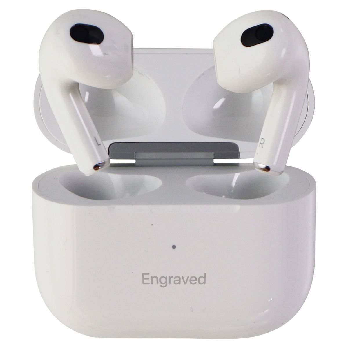 Apple AirPods (3rd Generation) Wireless Earbuds with MagSafe Charging Case - White (Model A2566) | Personalized Engraving Available | Perfect for Workouts, Commuting & Hands-Free Calls