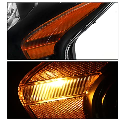 2013-2015 Nissan Altima Sedan 4DR Projector Headlights - Black Housing with 6