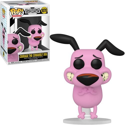 Cartoon Network Pop! Vinyl Figure - Courage the Cowardly Dog Collectible [1070] | Funko Pop! TV Show Merchandise for Fans & Collectors | Perfect for Display, Gifts & Nostalgic Decor