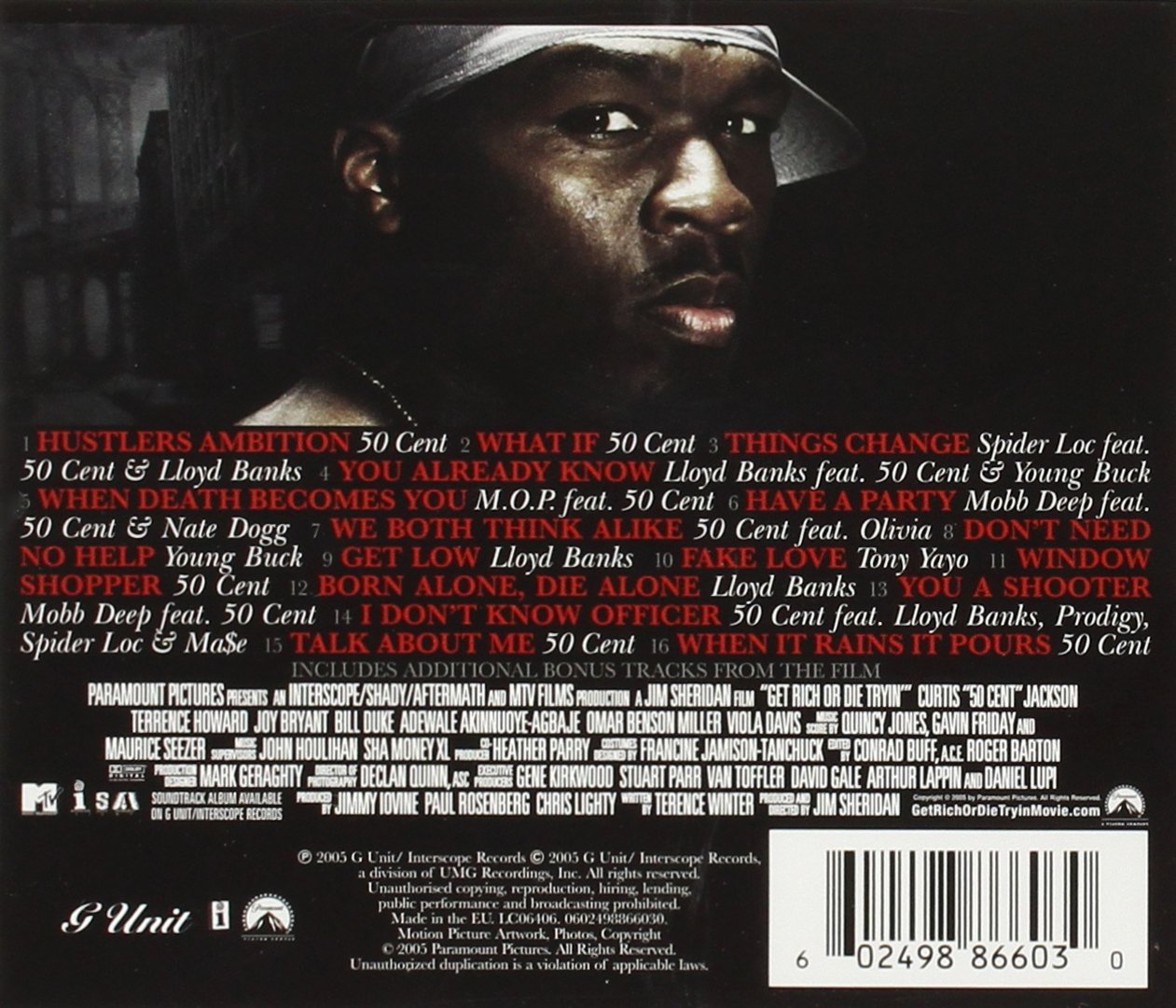 Get Rich Or Die Tryin' Soundtrack Album - Explicit Lyrics Hip Hop Music CD - Perfect for Workout, Gym & Car Rides