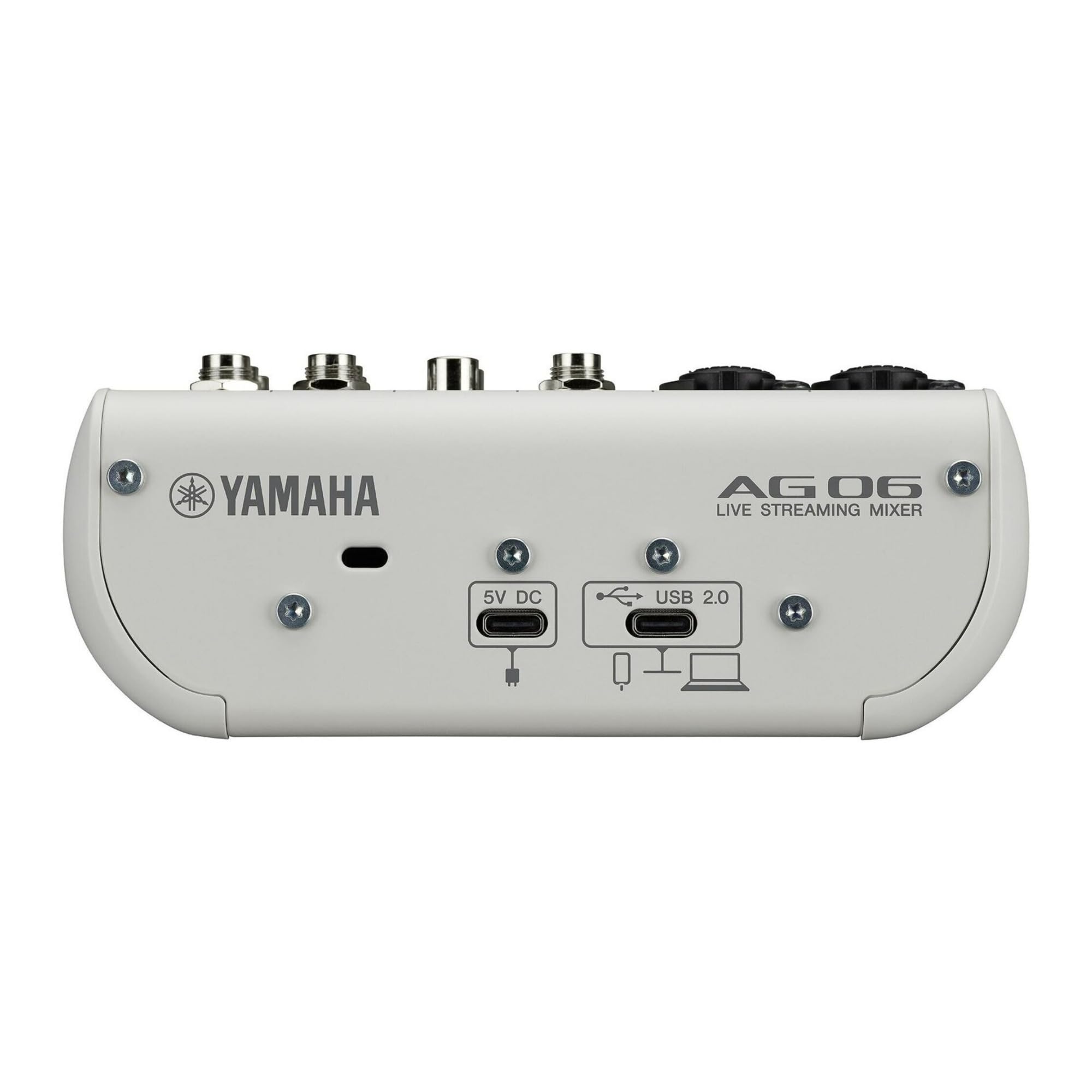 Yamaha AG06MK2 W White 6-Channel USB Audio Interface & Mixer with Loopback for Live Streaming - Includes Steinberg Software Suite - Perfect for Podcasting, Gaming & Music Production