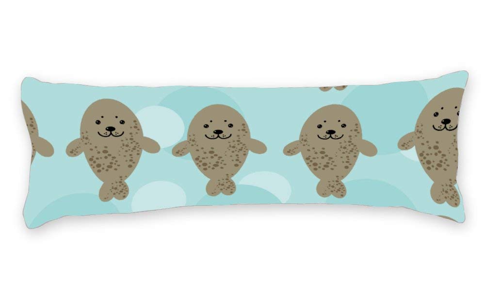 Soft Sea Lions & Seals Print Long Body Pillowcase Cover - Cute Marine Animal Design for Kids & Adults | Perfect for Bedroom Decor, Anime Fans & Cozy Sleep