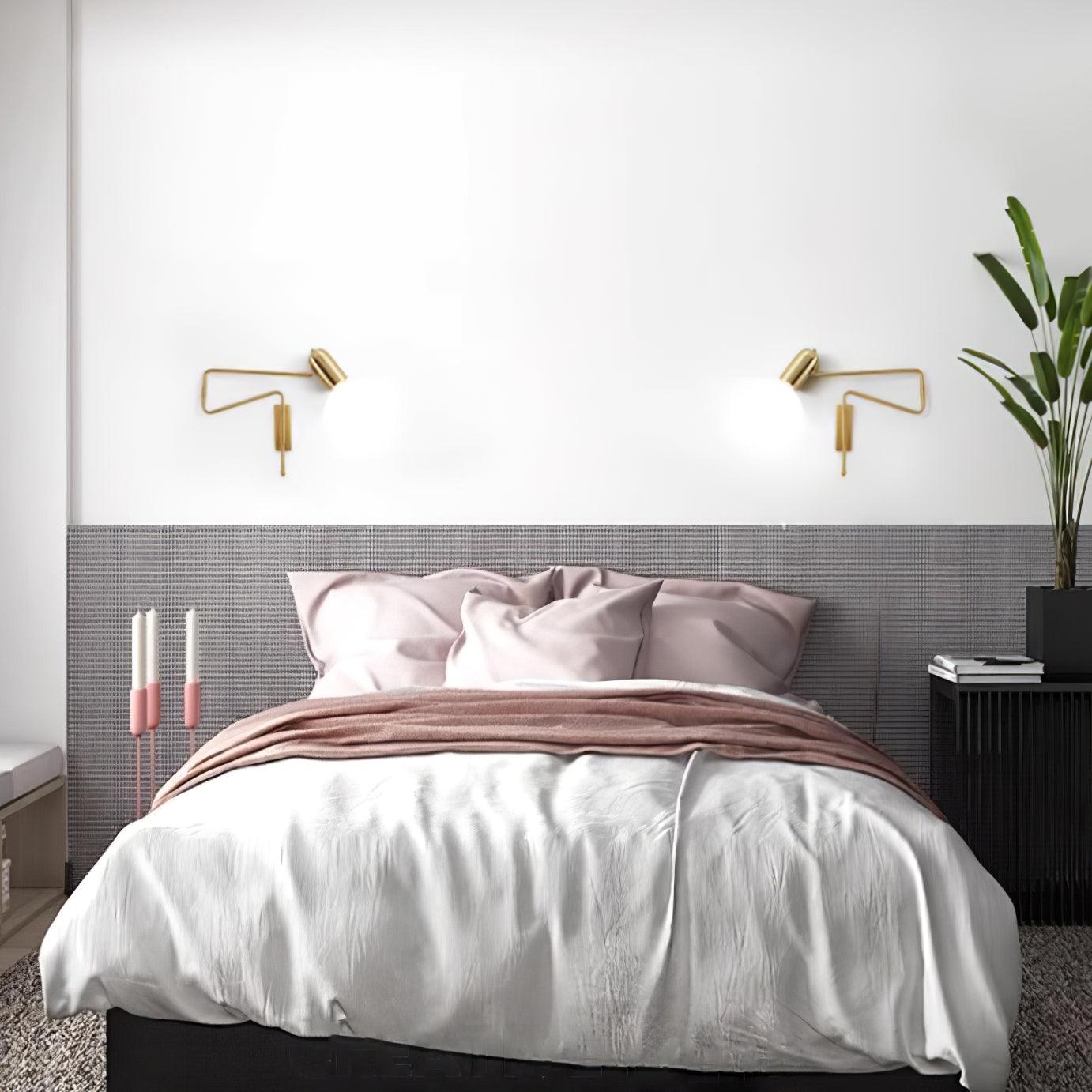 Adjustable Arm Reading Wall Lamp - Dimmable LED Wall Light for Bedroom, Study & Office - Perfect for Night Reading, Working & Relaxing