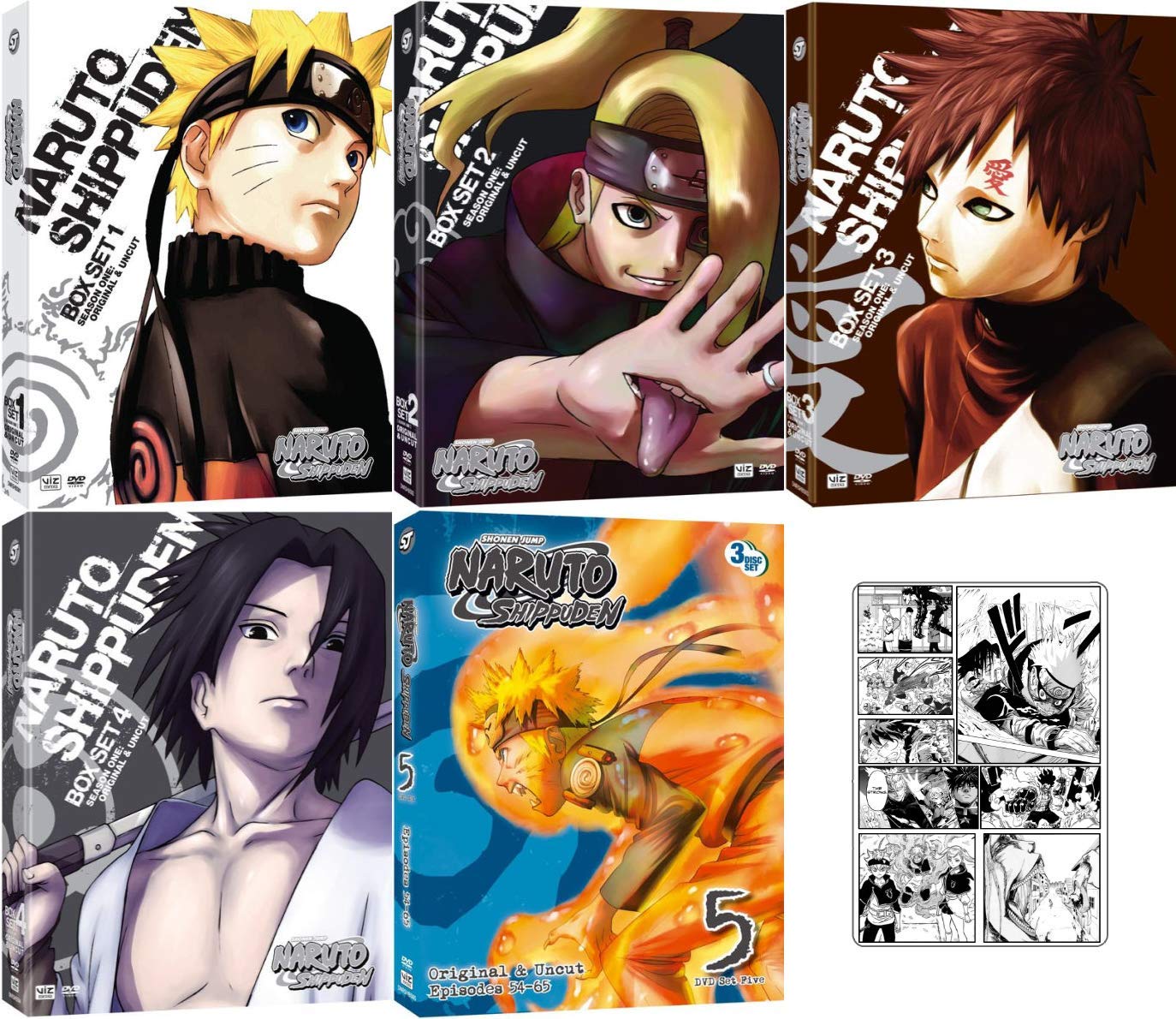 Naruto Shippuden Complete DVD Box Set Collection - Seasons 1-5, Episodes 1-65 (Uncut Edition) | Perfect for Anime Lovers & Gift Giving
