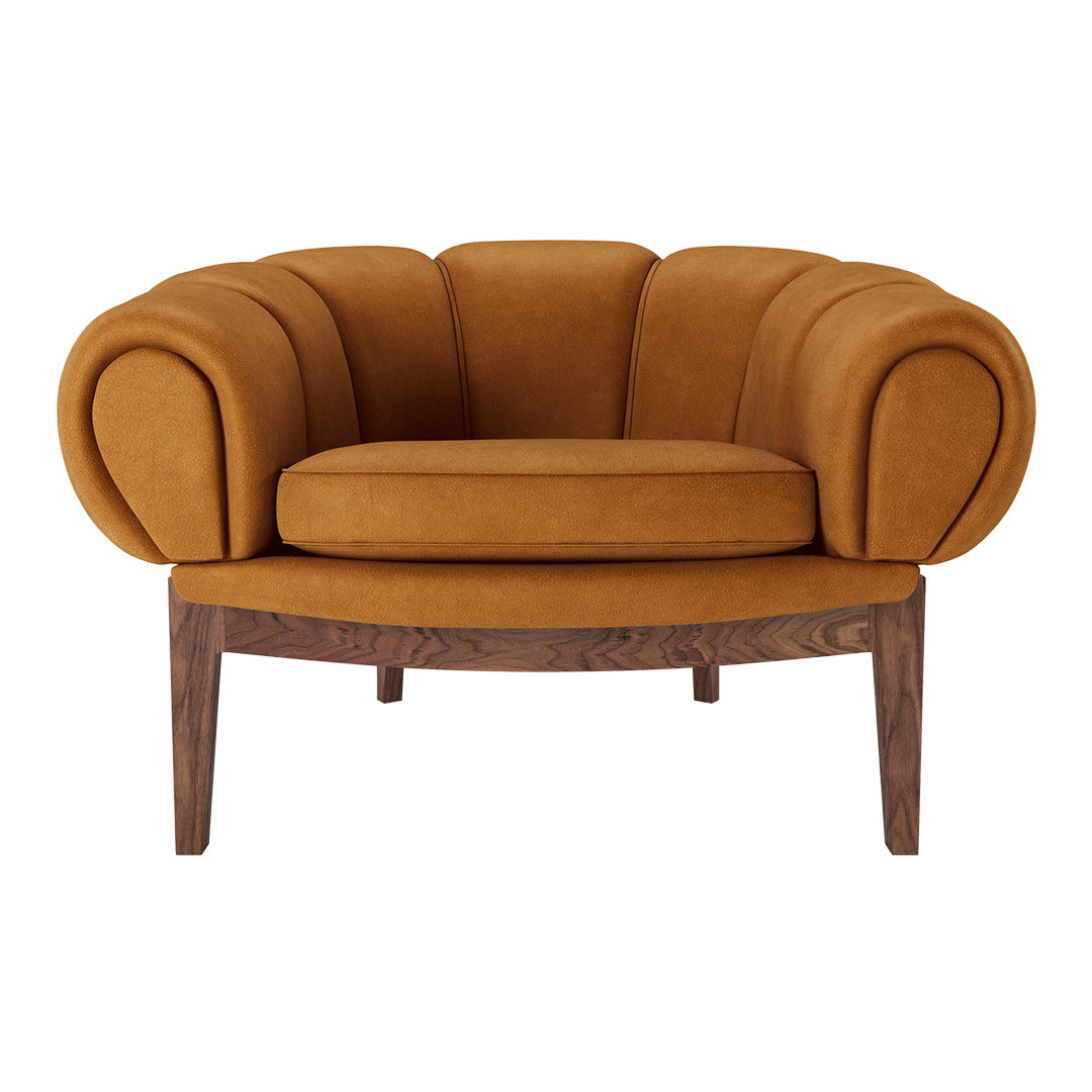 Comfortable Croissant Lounge Chair for Living Room - Modern Accent Chair with Soft Cushion for Relaxing, Reading & Napping