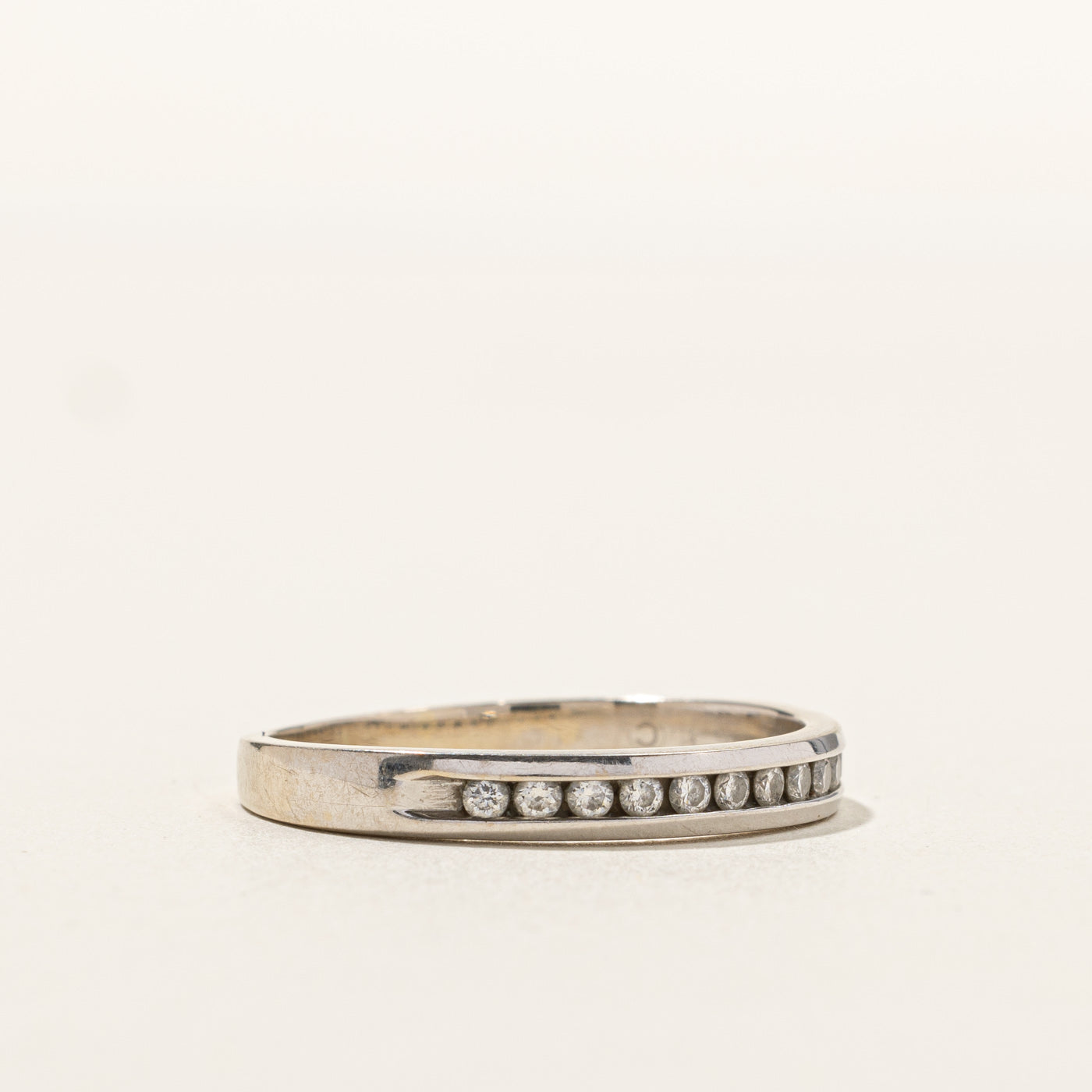 Channel Set Diamond Band Ring - 0.20ctw Round Cut Diamond Wedding Band - Size 9 - Perfect for Engagement, Anniversary & Special Occasion Gifts