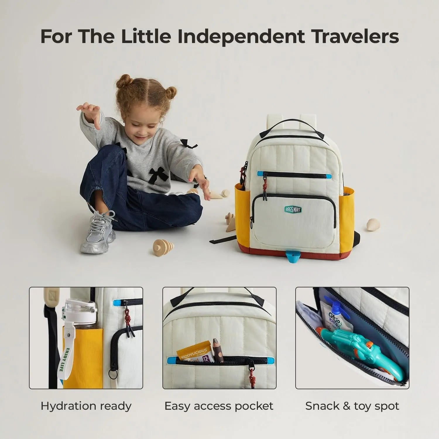 Paz 14L Kids Backpack for School, Travel & Outdoor Activities - Lightweight Waterproof Children's Daypack for Boys & Girls