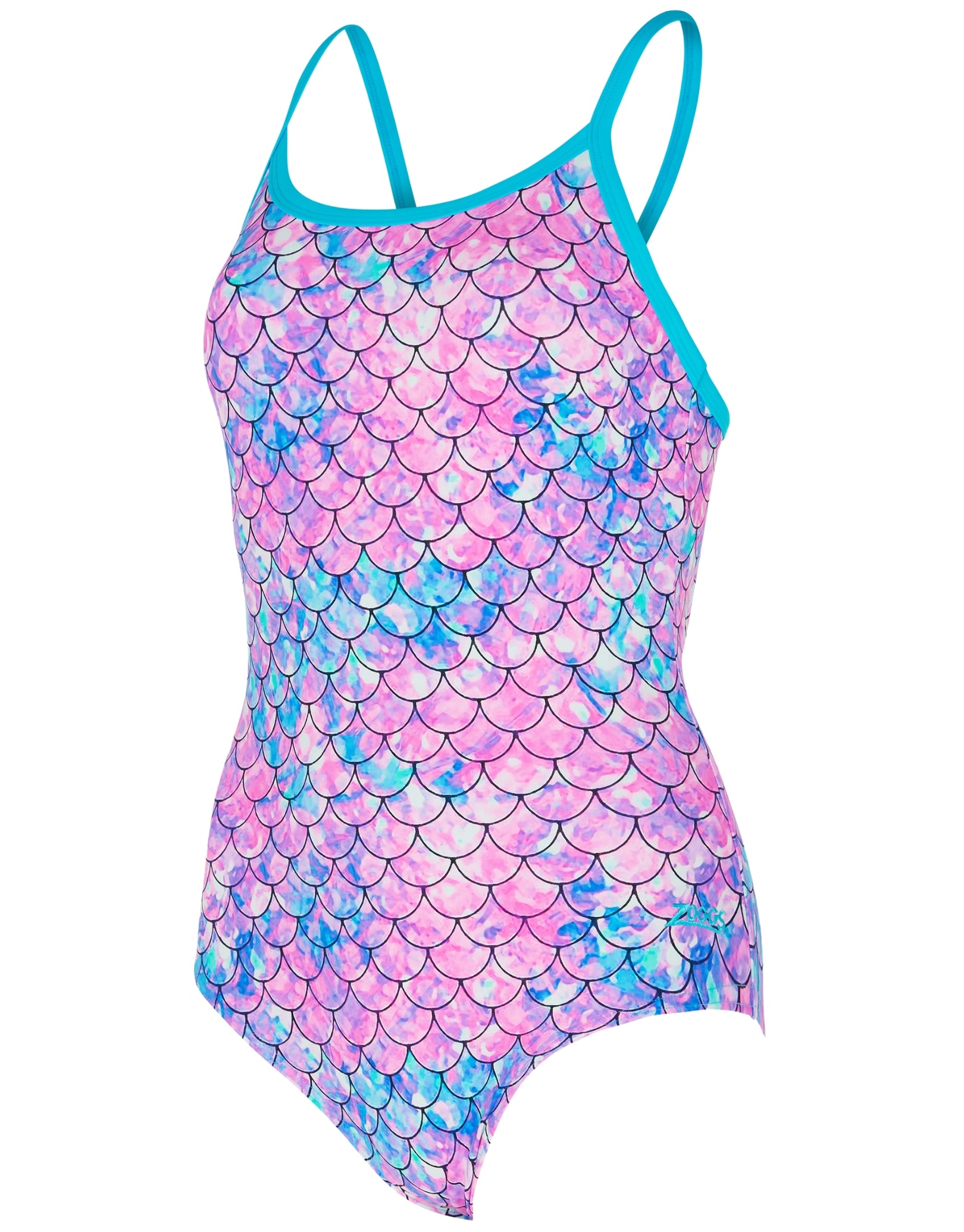 Sirene Sparkle Thermal Ecofeel Strikeback Swimsuit - Women's High Waisted Bikini Set, Aqua & Pink Ombre, UPF 50+ Sun Protection - Perfect for Beach Vacations, Pool Parties & Summer Getaways