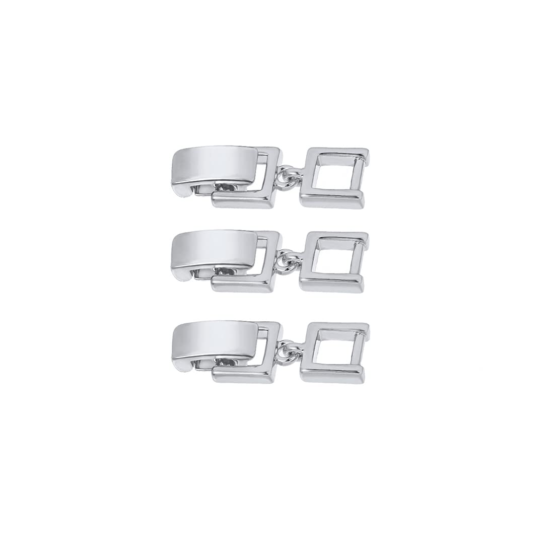 3pcs Gold/Rose Gold/White Gold Plated Fold Over Clasp Set - Jewelry Extender for Bracelets & Necklaces | Perfect for DIY Jewelry Making & Jewelry Repair