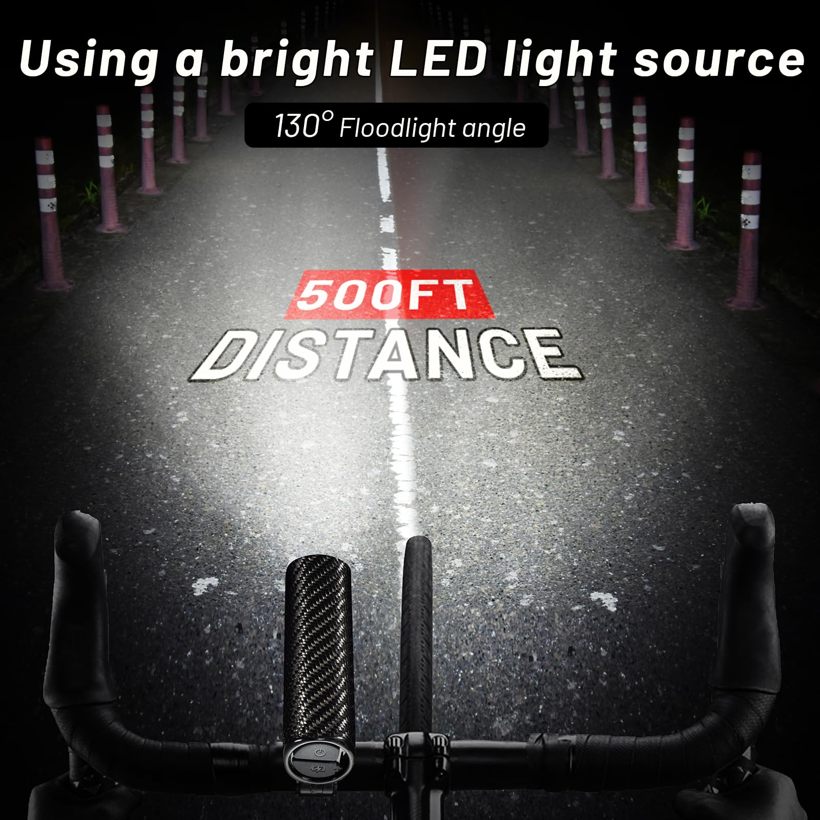 1200 Lumen USB Rechargeable LED Bike Headlight - Waterproof Bicycle Front Light for Night Riding & Cycling Safety | Perfect for Commuting, Mountain Biking & Road Cycling
