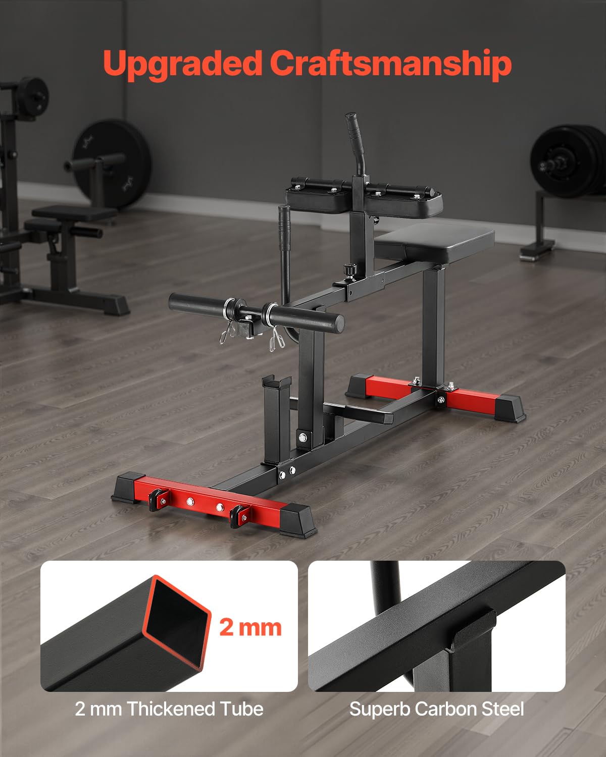 VEVOR Seated Calf Machine 440 LBS Capacity - Home Gym Calf Raise Equipment for Leg Workouts - Lower Body Strength Training with 1/2 Inch Weight Plates - Perfect for Home & Commercial Gyms