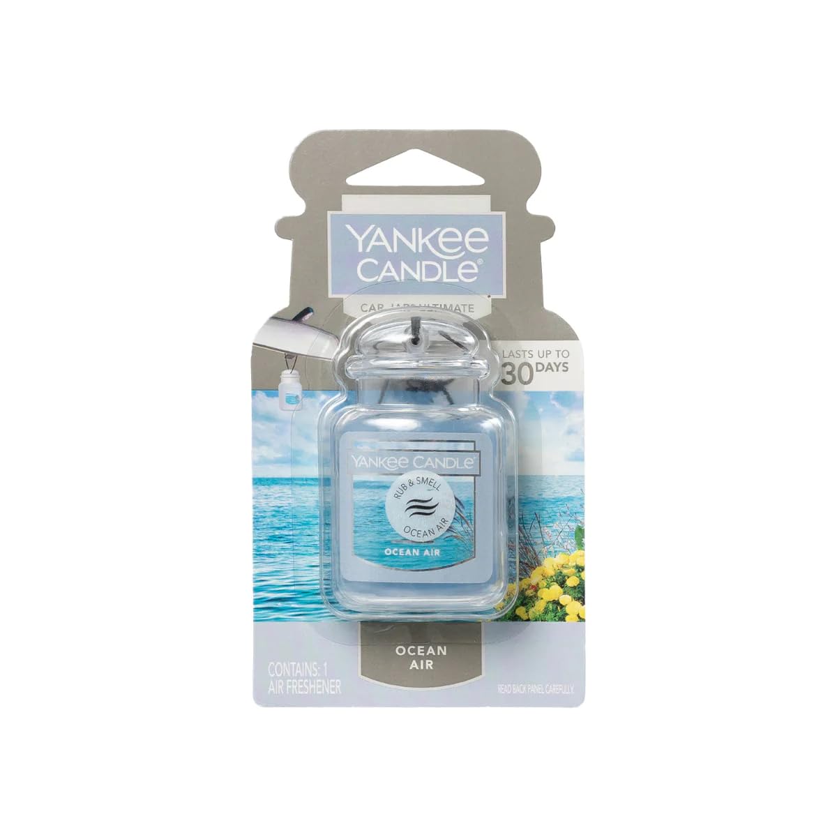 Yankee Candle ULTIMATE Air Freshener - Long-Lasting 30-Day Odor Neutralizer in Ocean Air Scent | Perfect for Home, Car, Office & Bathroom Freshening