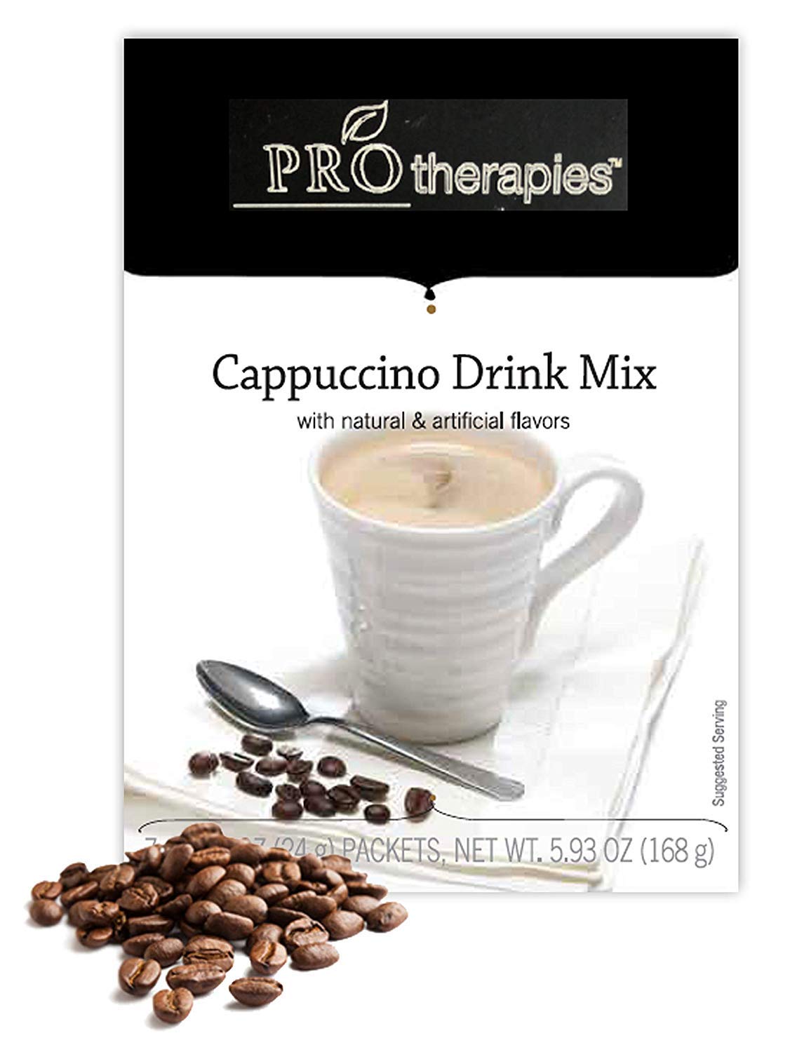 High Protein Drink Mix - Low Carb Hot Cappuccino Protein Powder (15g Protein, 7 Servings) for Weight Loss & Muscle Recovery - Perfect Post-Workout or Breakfast Boost