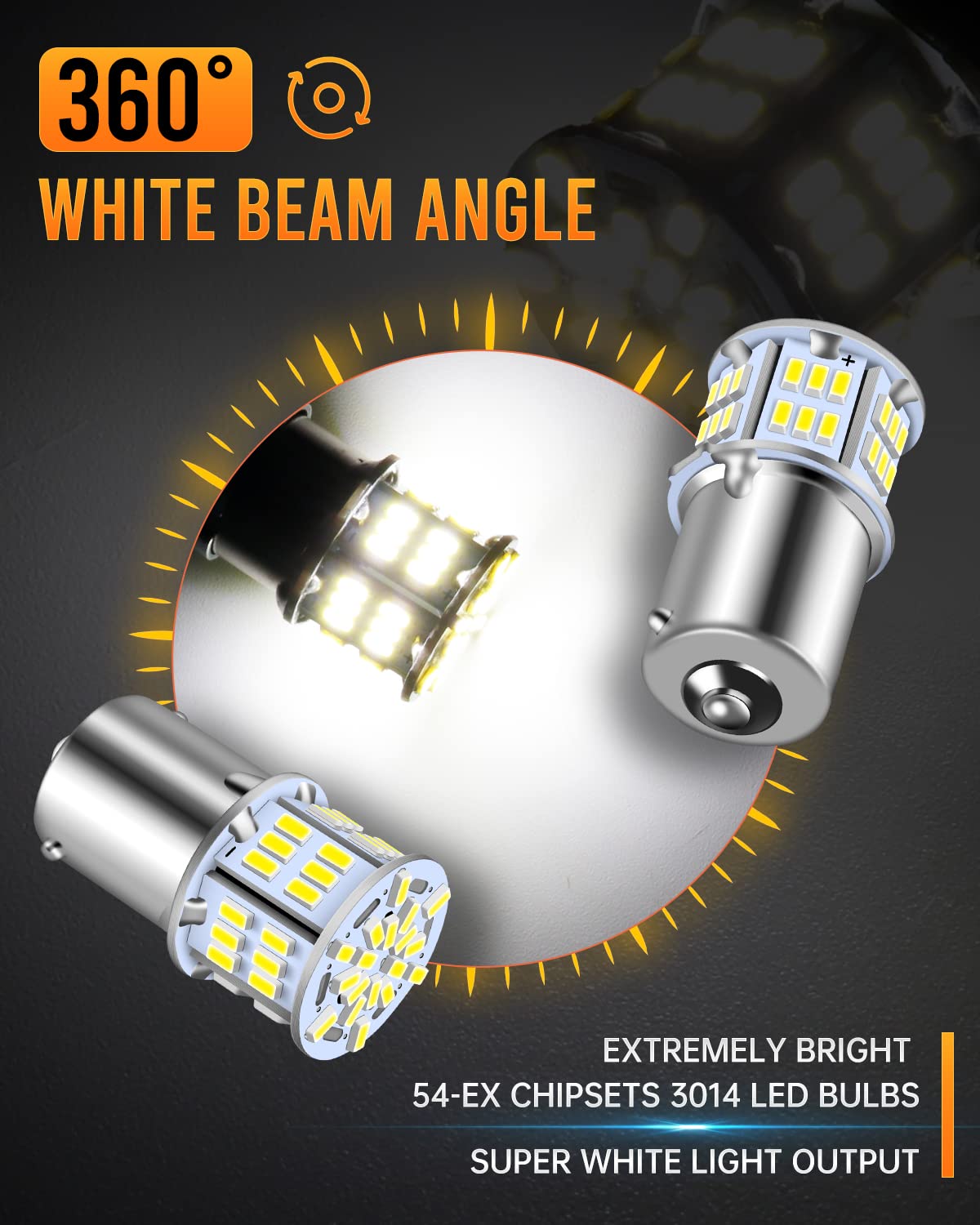 LUYED 1156 LED Bulb - 12V Super Bright 650 Lumens Low Power LED Light Bulb (Pack of 5) - Compatible with 1156 1141 1003 for Backup/Reverse Lights, Brake Lights, Tail Lights & RV Lights - Perfect for Automotive, Marine & Home Lighting Applications