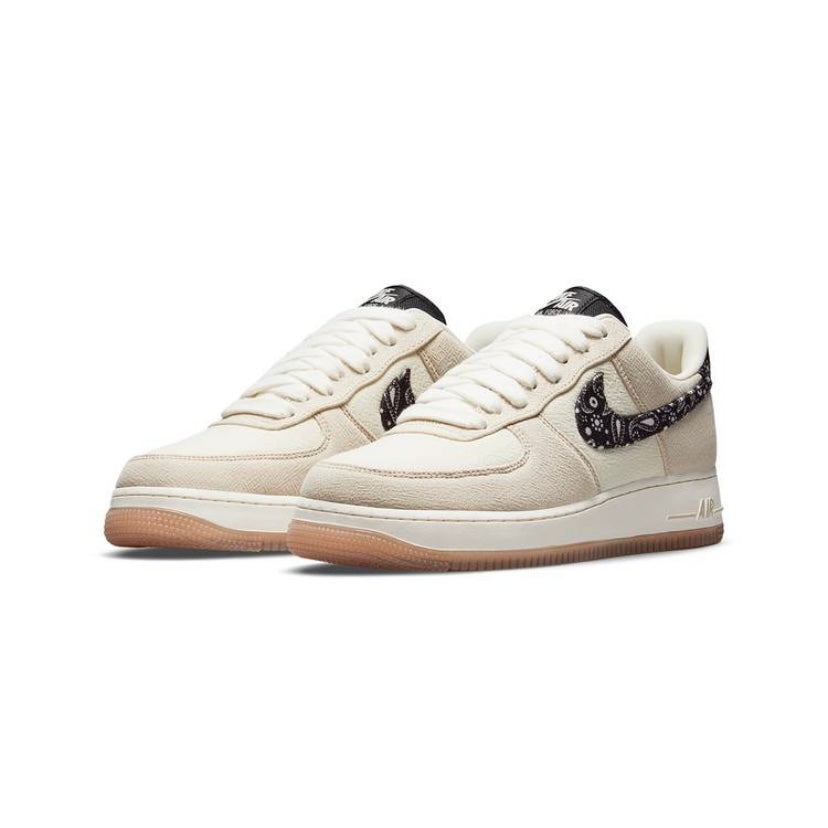 Nike Air Force 1 Low Sneakers with Paisley Swoosh Design - Men's Casual Shoes for Streetwear & Everyday Comfort