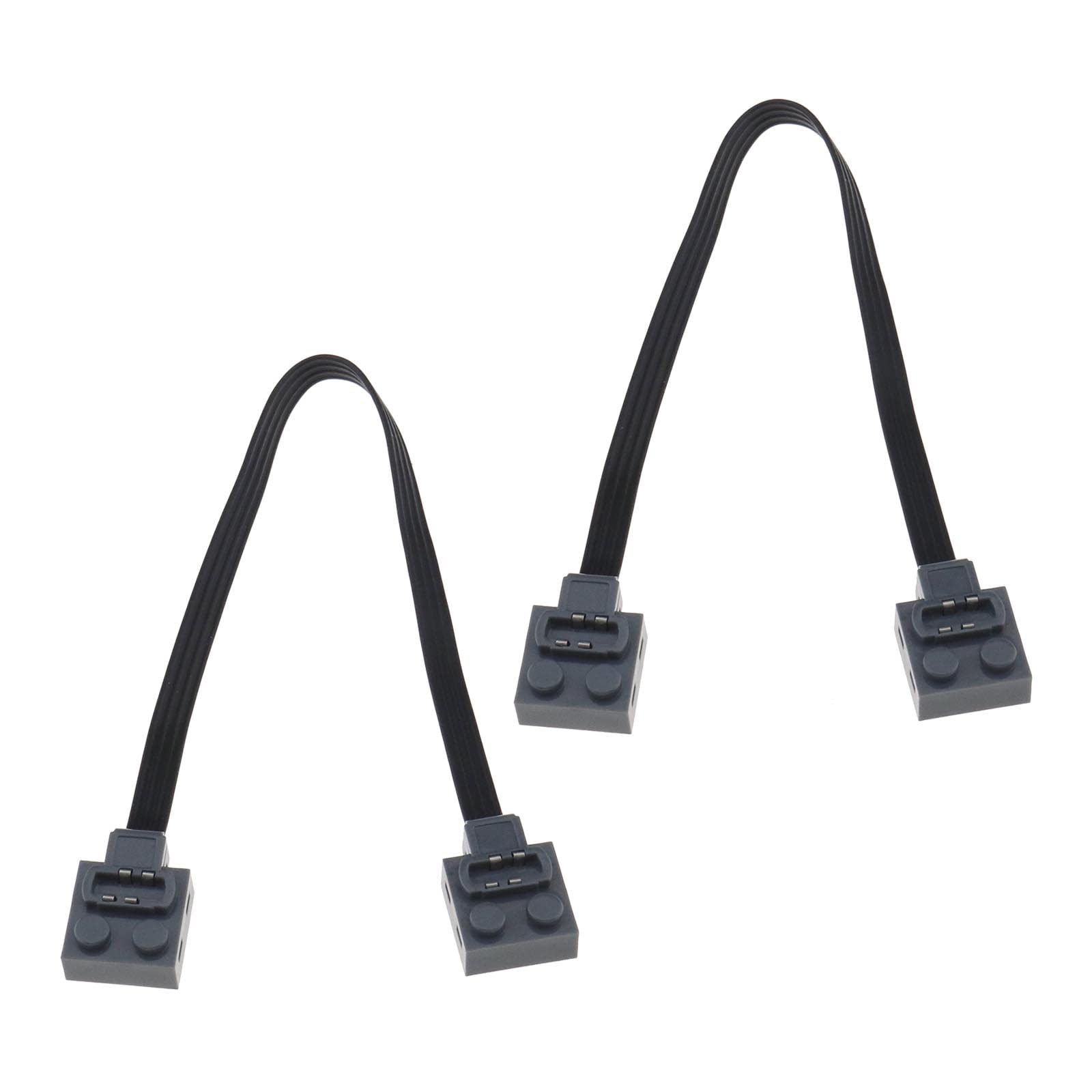 ECSiNG 2-Pack Extension Cables Compatible with Lego 8870 Light Switch 8869 Technic Power Functions - Building Block Toy Accessories for Kids & Adults - Perfect for DIY Lego Projects and Model Lighting