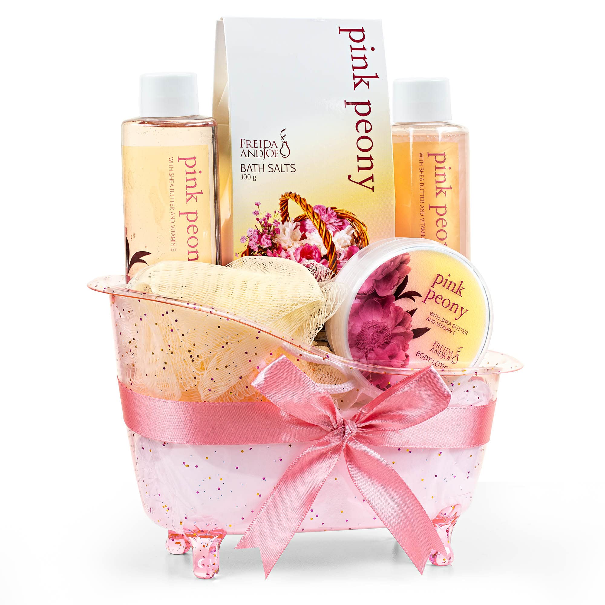 Luxury Pink Peony Bath Gift Set for Women - Spa Relaxation & Self Care Essentials - Perfect for Birthdays, Mother's Day & Anniversary Gifts