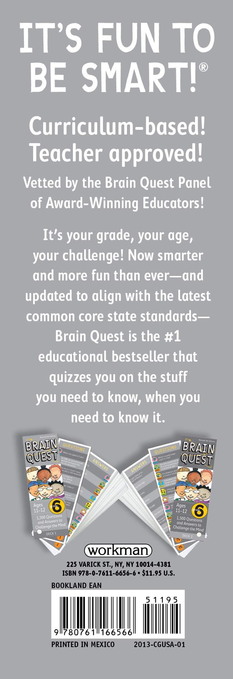 Brain Quest Workbook: 1,500 Questions & Answers for 6th Grade Kids Ages 11-12 | Revised 4th Edition | Fun Learning Activities for Homeschool & Classroom