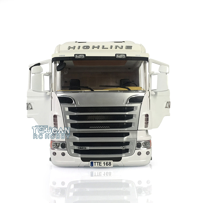 1/14 Scale TAMIYA R730 RC Tractor Truck Model Kit with Plastic Smoking Gripen Cabin - DIY Remote Controlled Trailer Lorry Car for Hobbyists & Collectors - Perfect for RC Racing, Model Displays, and DIY Projects
