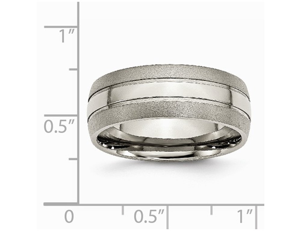 8mm Titanium Brushed Wedding Band Ring for Men - Durable & Comfortable, Perfect for Everyday Wear, Anniversaries, and Special Occasions