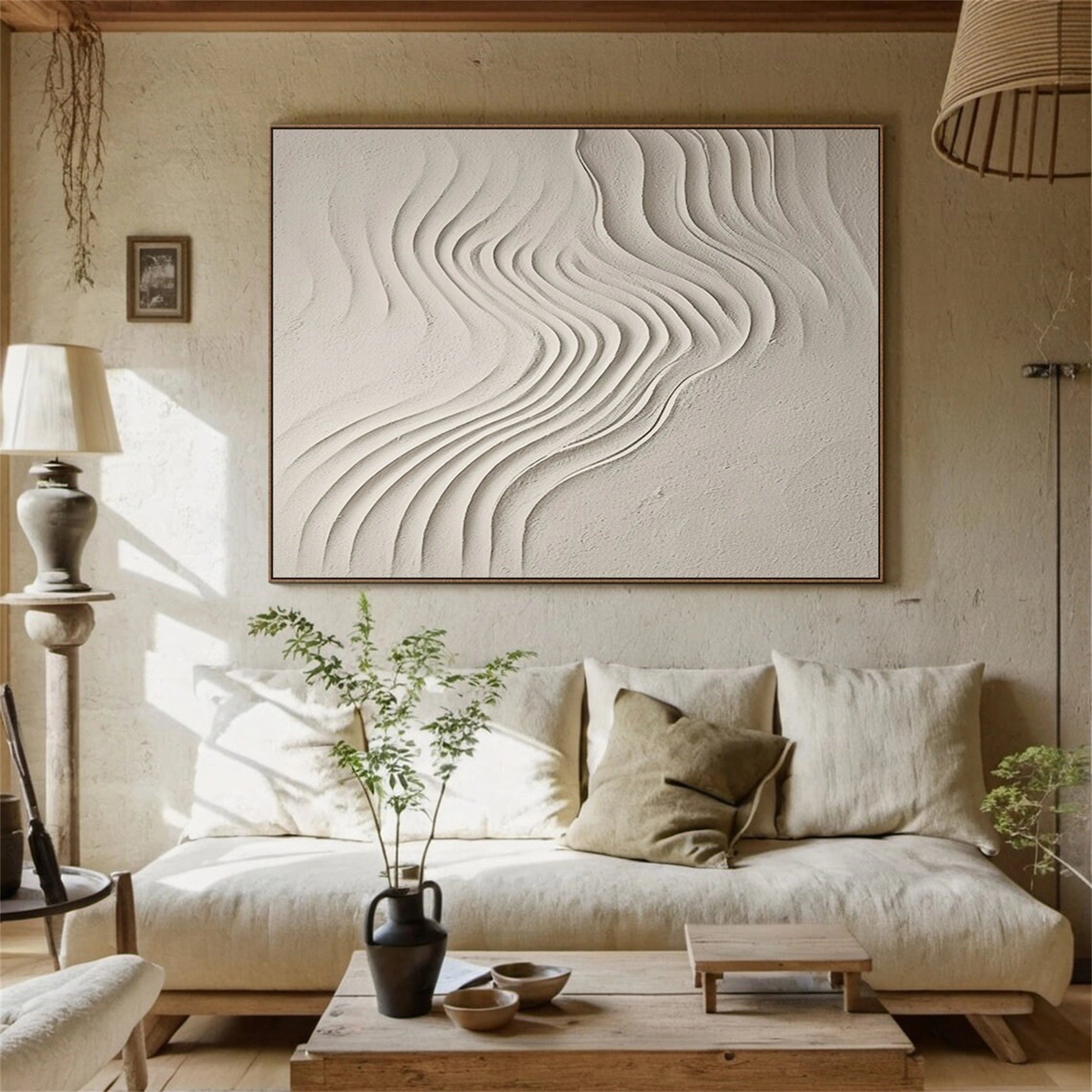 Beige & Brown Abstract Wall Art Print #BB090 - Modern Home Decor for Living Room, Bedroom & Office
