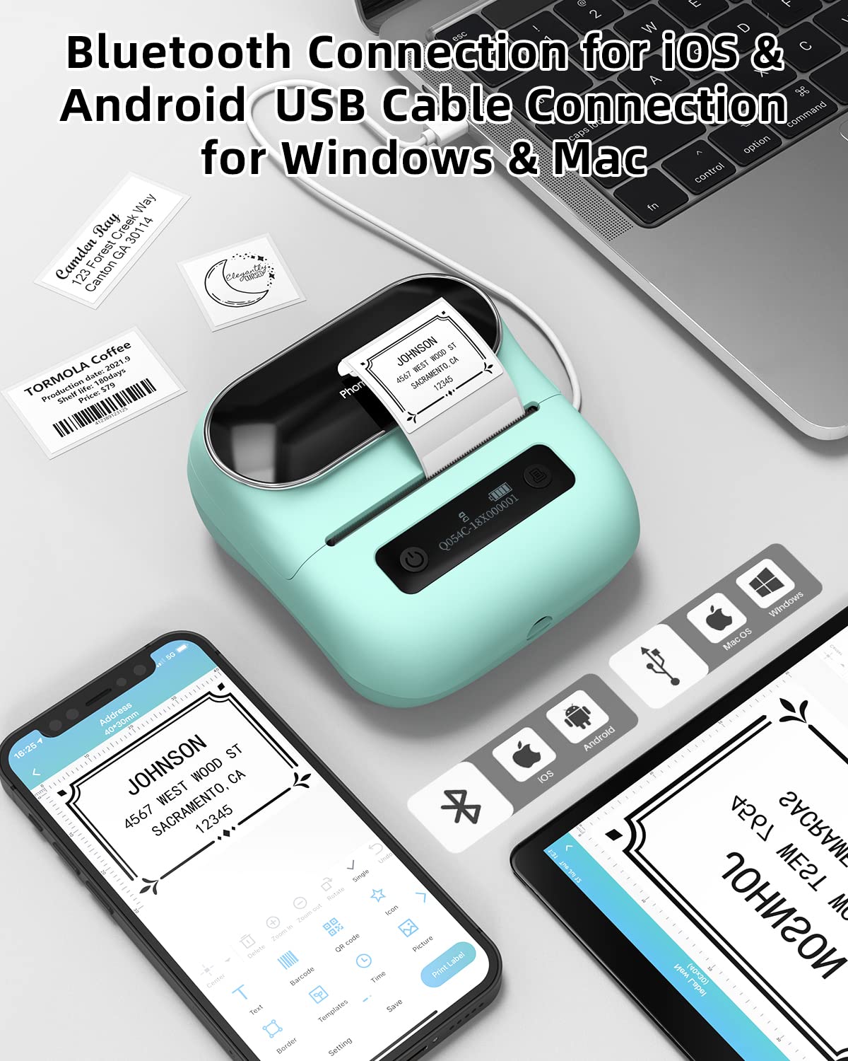Phomemo M220 Bluetooth Thermal Label Printer - 3.14