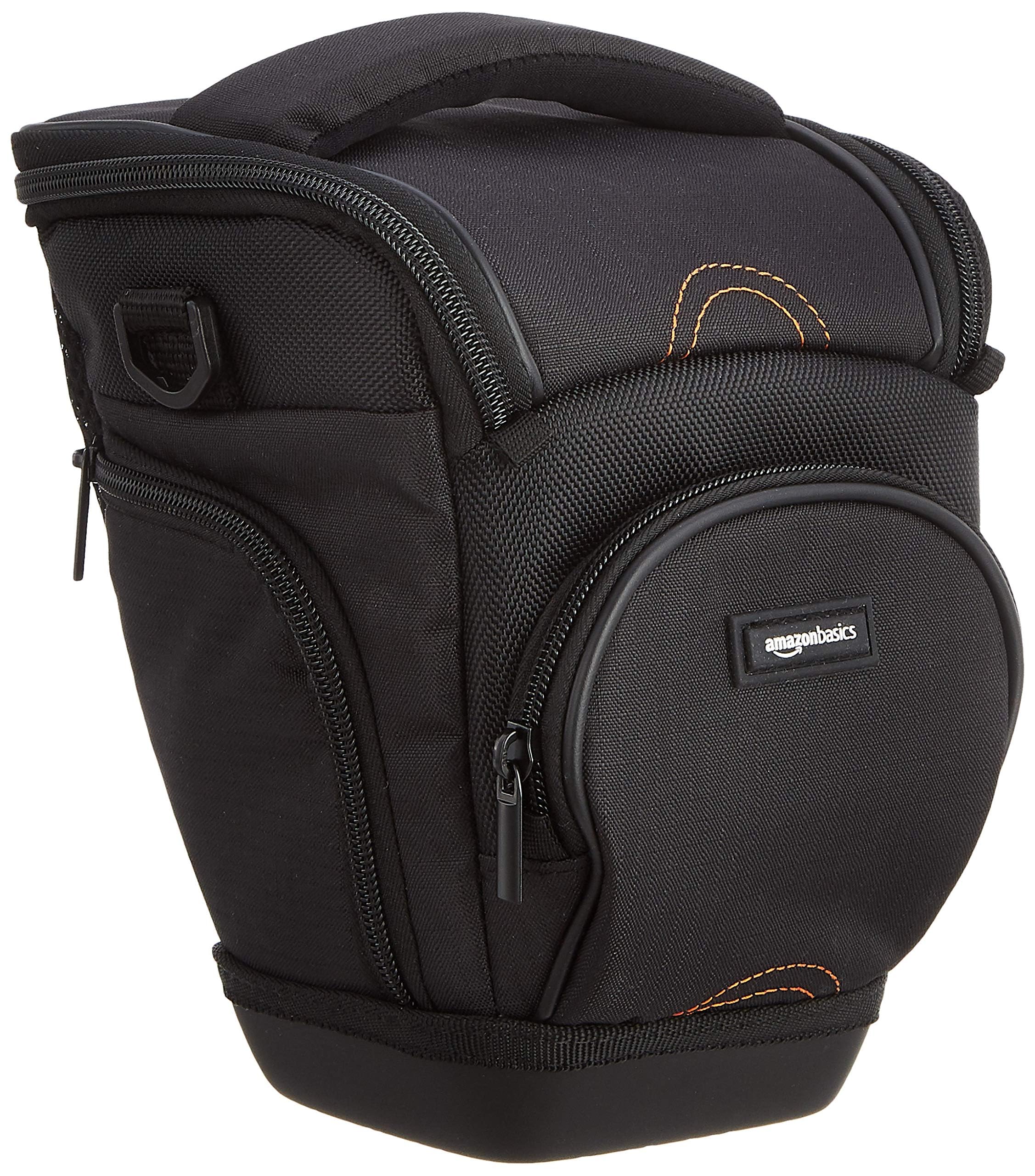 Amazon Basics DSLR Camera Sling Bag - Detachable Strap, Waterproof, Shockproof, Padded, Black - Perfect for Travel, Hiking & Outdoor Photography