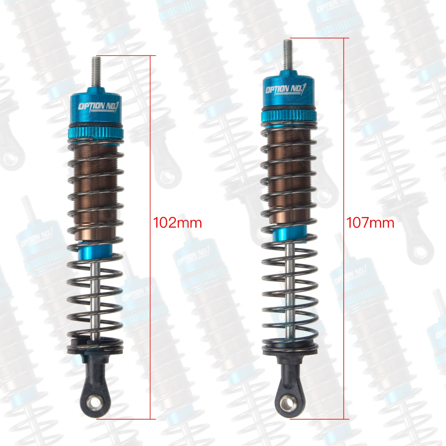 Adjustable Aluminum Front & Rear Oil Shock Absorbers for Tamiya CW-01 Chassis - Upgrade Parts for Lunch Box & Midnight Pumpkin RC Cars - Perfect for Off-Road Racing and Custom RC Builds