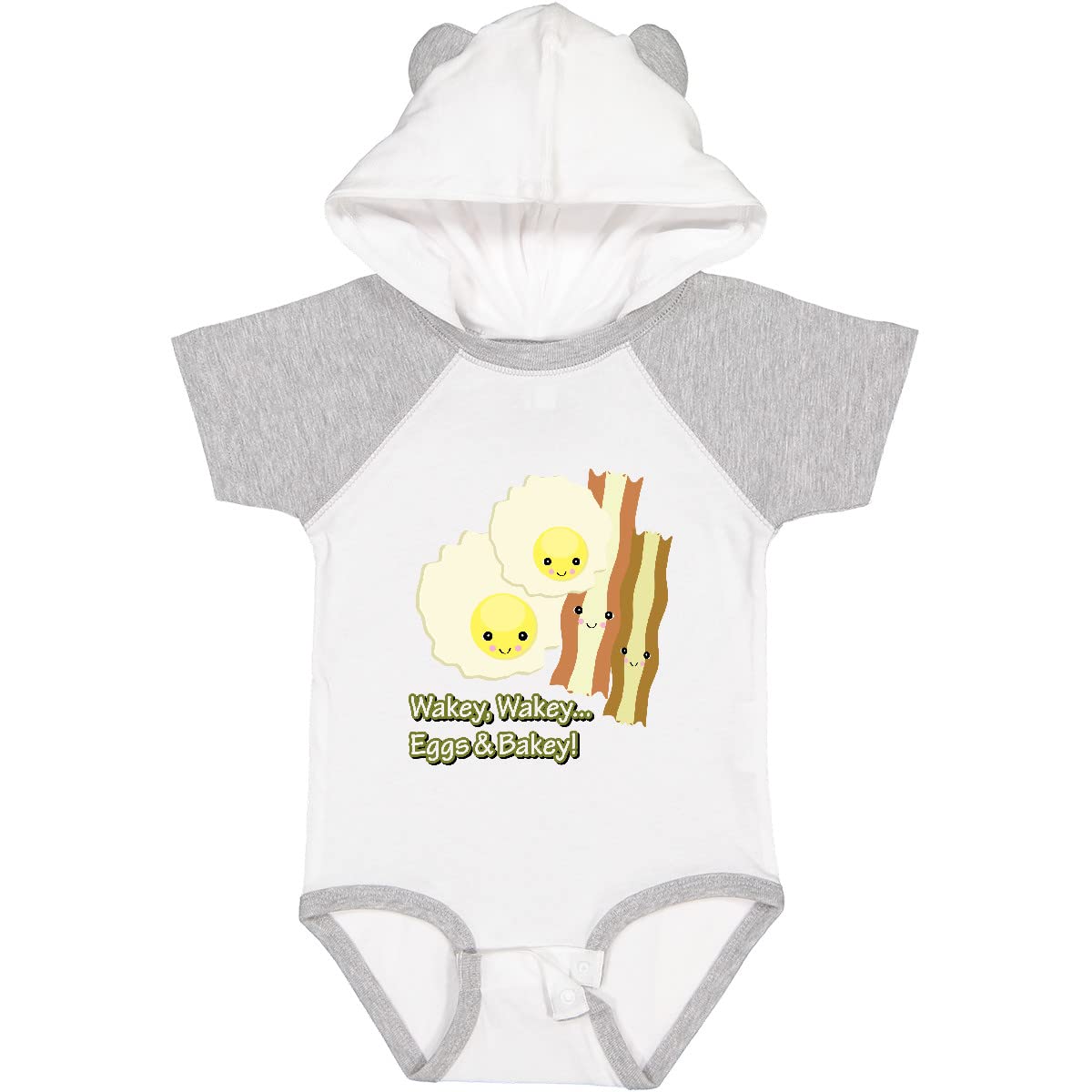 Cute Kawaii Wakey Wakey Eggs N Bakey Baby Bodysuit - Perfect for Playtime & Photos
