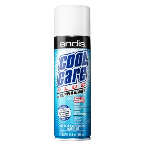 Andis Cool Care Plus 5-in-1 Spray for Clippers & Blades - 15.5 oz Cooling & Lubricating Solution | Perfect for Barbers, Groomers & Pet Owners | Reduces Heat & Extends Tool Life