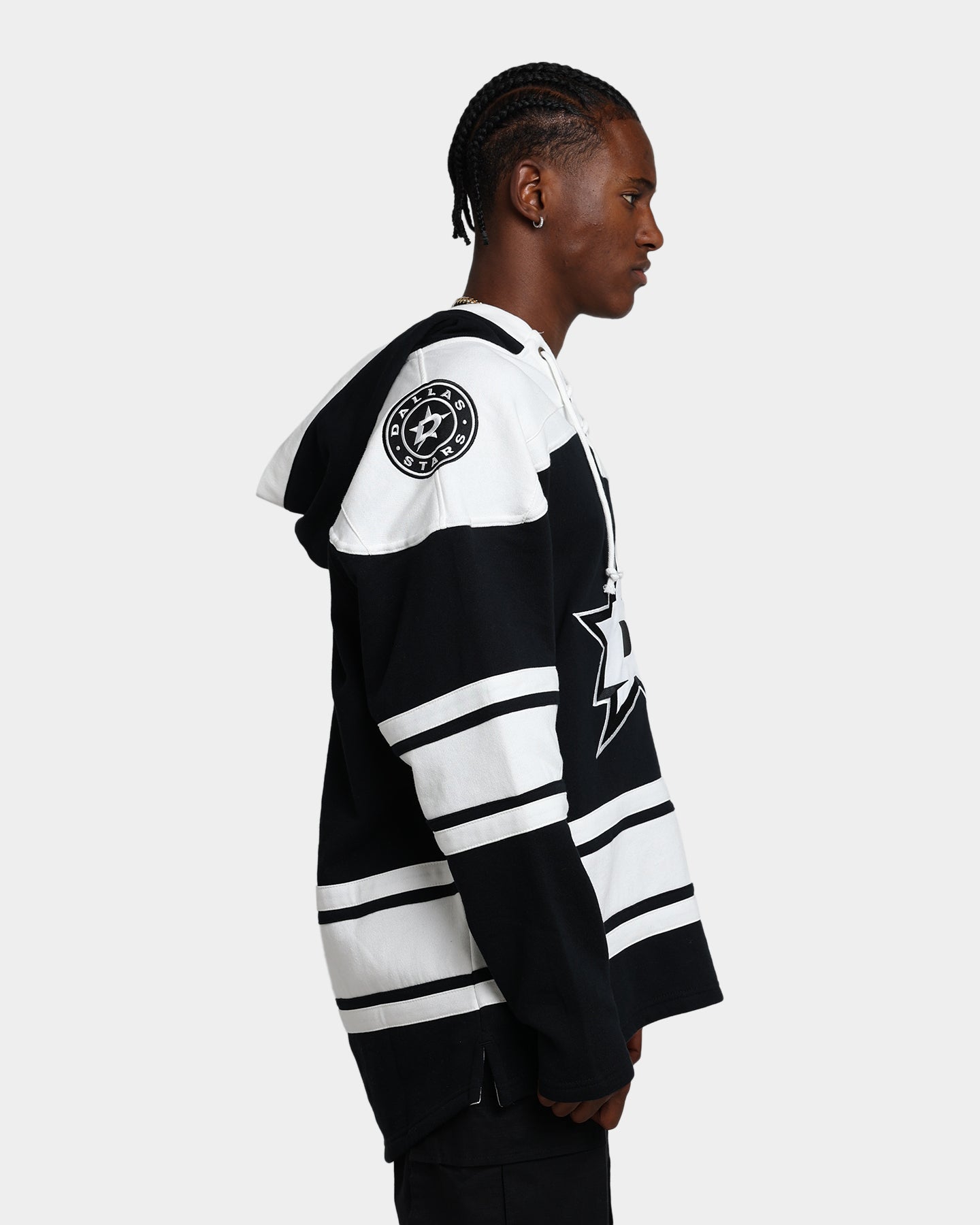 47 Brand Dallas Stars Superior Lacer Hoodie for Men - Jet Black NHL Hockey Fan Apparel - Perfect for Game Day & Casual Wear