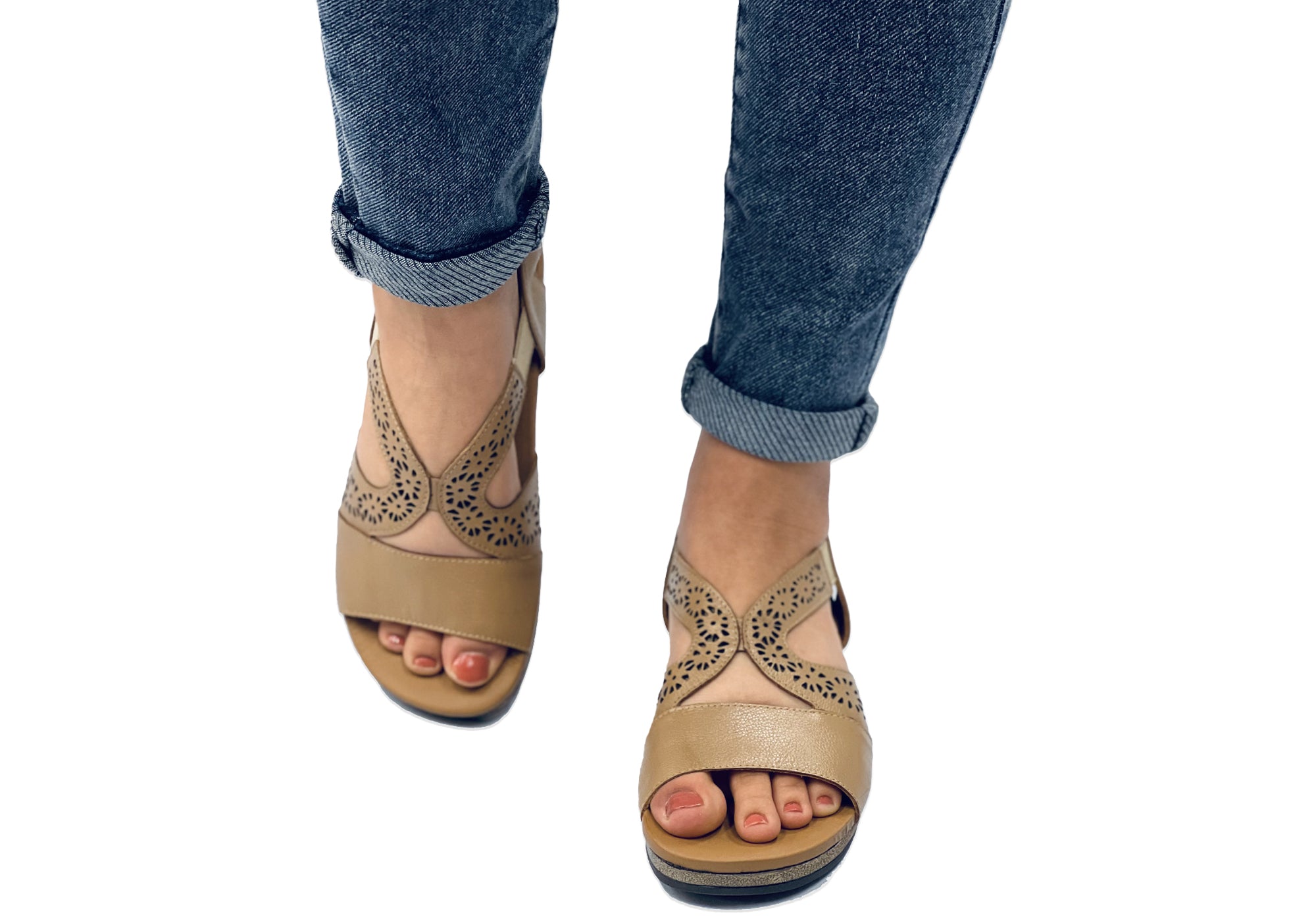 Rachael Women's Comfortable Brazilian Leather Sandals - Breathable Open-Toe Casual Sandals for Summer, Beach, and Travel