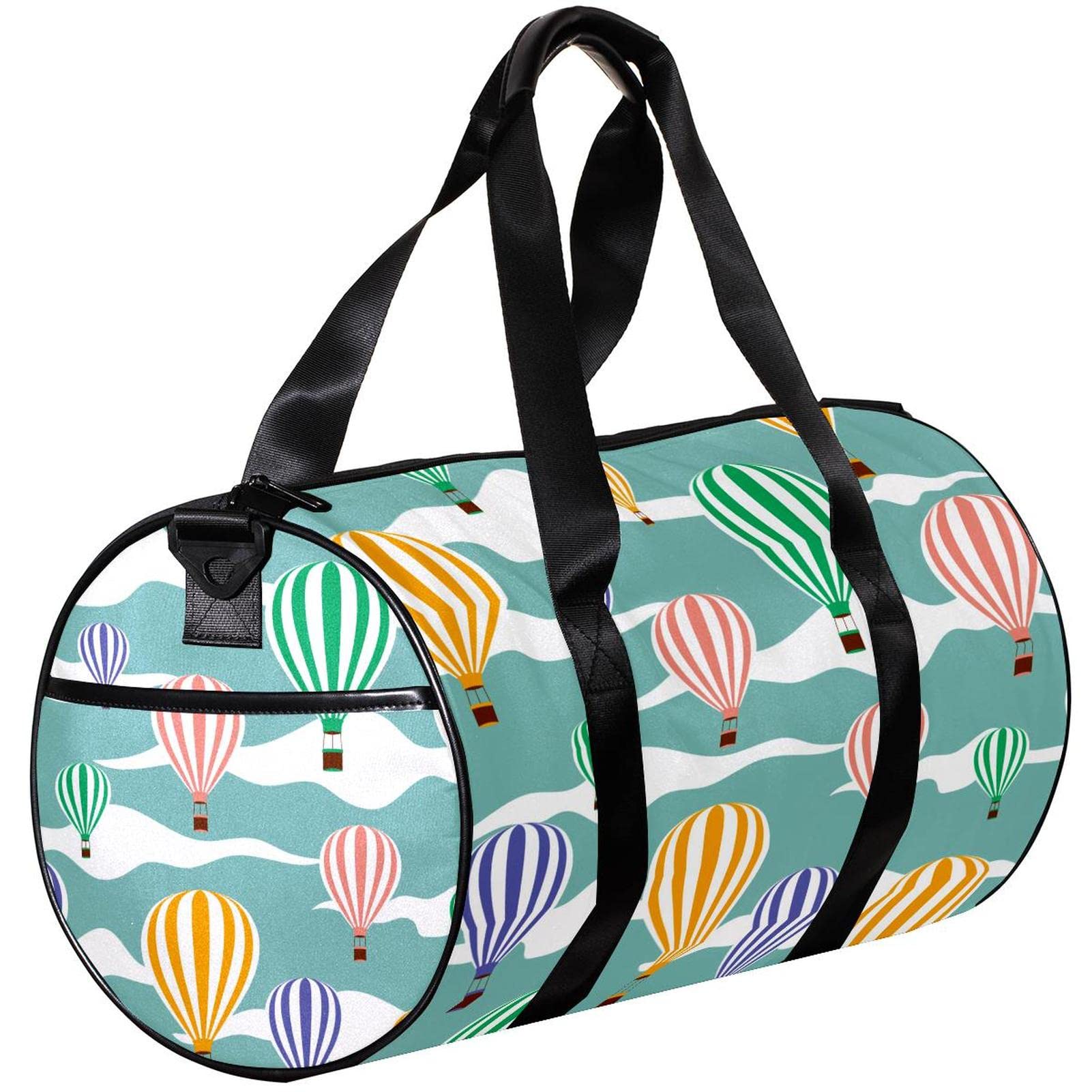 Stylish Gym Duffle Bag for Women & Men - Large Sports Workout Bag with Unique Hot Air Balloon Design - Perfect for Gym, Travel, Yoga & Sports Activities