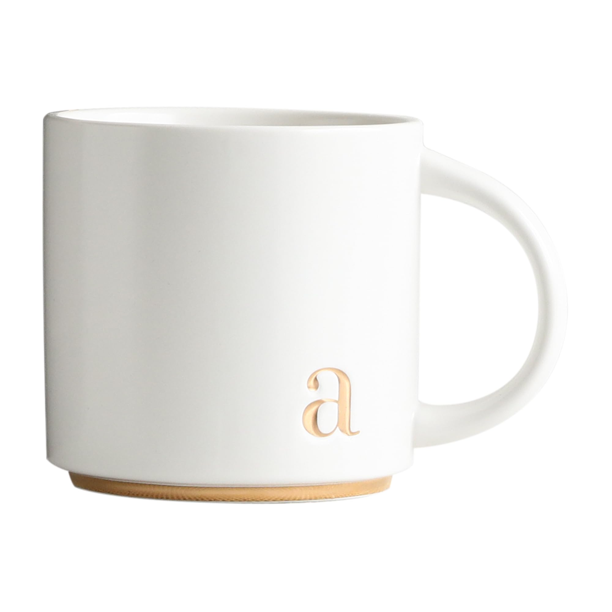 Personalized Monogram Ceramic Mug - 15 oz Golden Initial Coffee Cup, Elegant Alphabet Tea Mug with Gift Box, Luxury Office & Home Use - Perfect for Gifts, Coffee, Tea & Hot Beverages