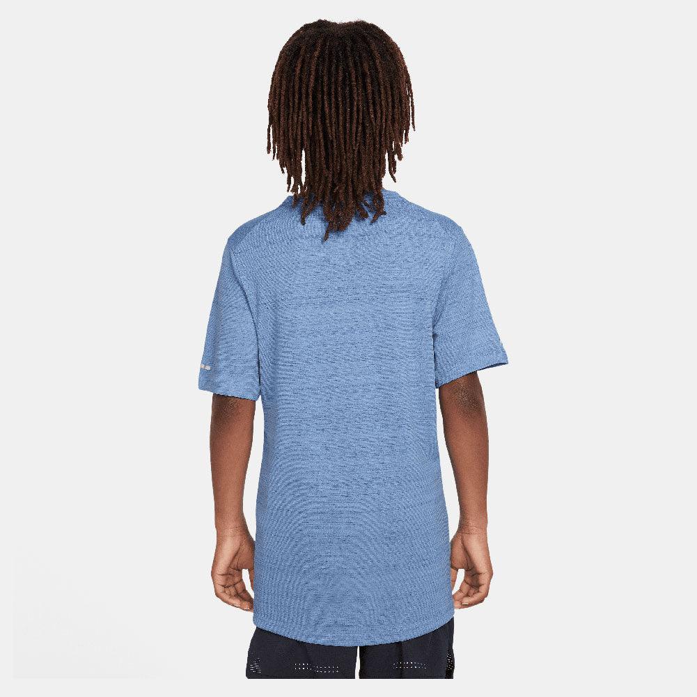 Boys' Dri-Fit Miler Short Sleeve Training Top - Moisture Wicking Athletic Shirt for Running & Sports | Perfect for Gym Workouts & Outdoor Activities