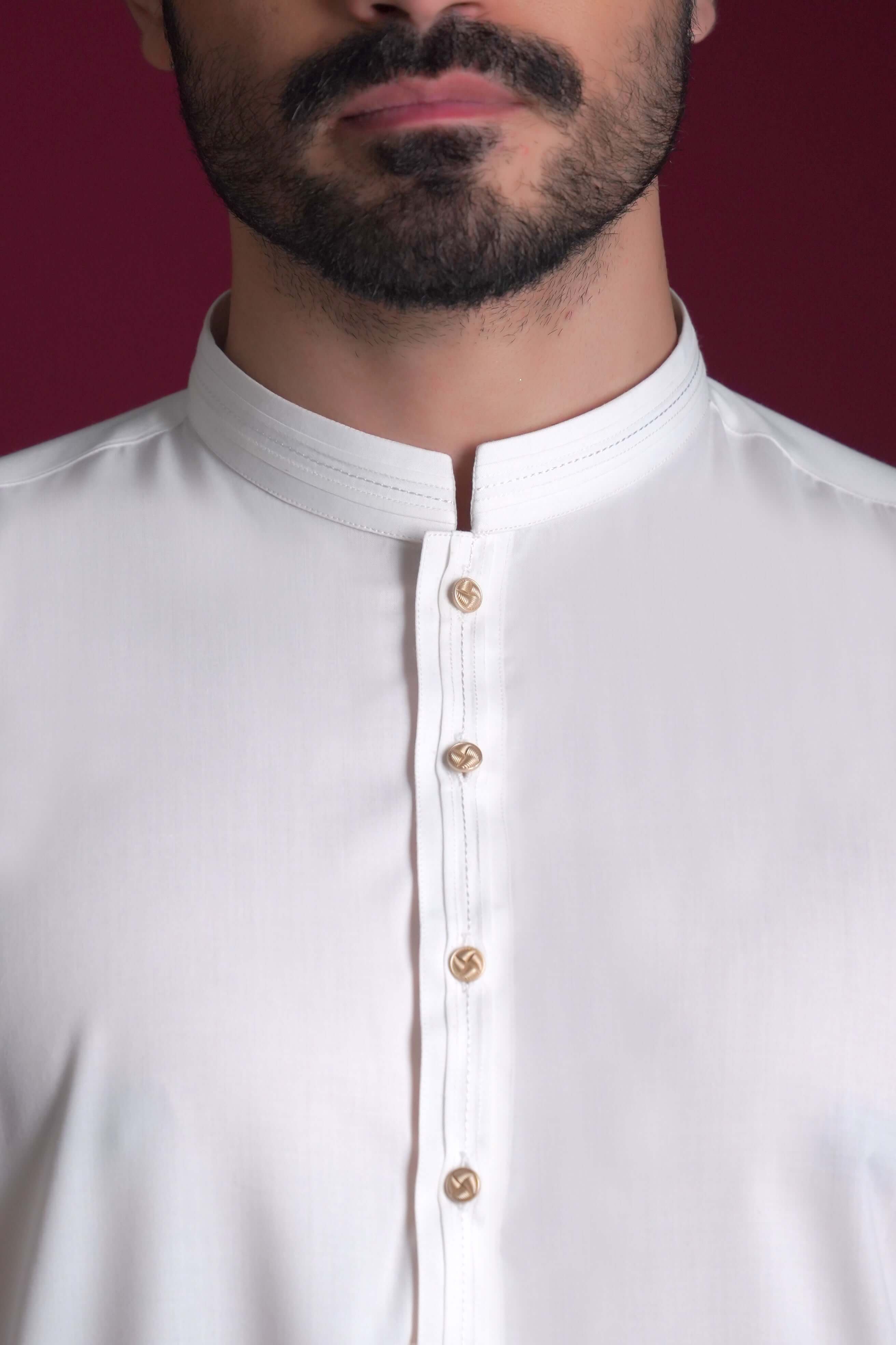 Premium Supima Cotton Blend White Kurta with Pyjama Pants for Men | Soft & Breathable Indian Ethnic Wear | Perfect for Festivals, Weddings & Casual Outfits
