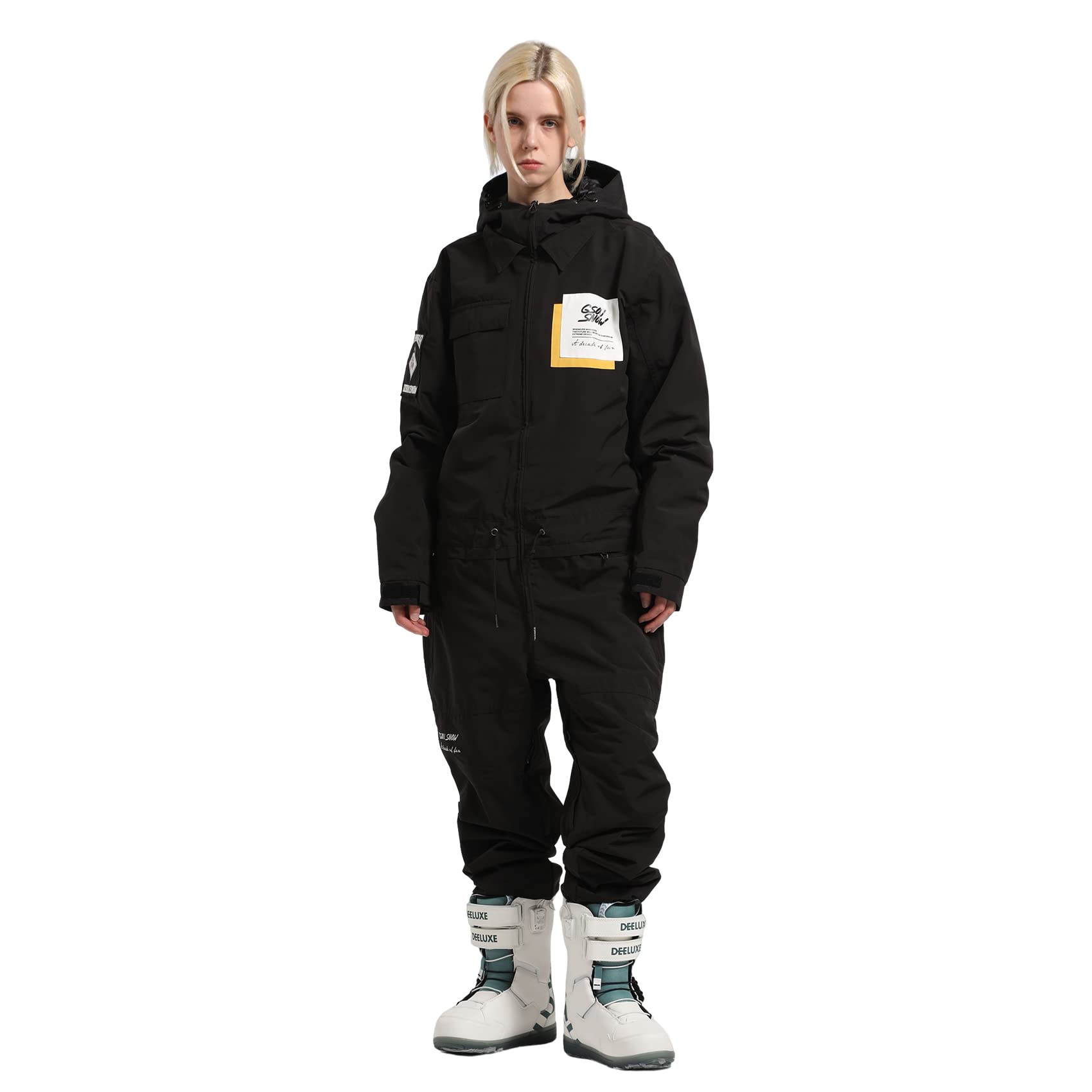 IMPHUT Women's One Piece Ski Suit - Waterproof Windproof Insulated Snowsuit for Skiing, Snowboarding & Winter Sports - Perfect for Ski Resorts & Cold Weather Adventures