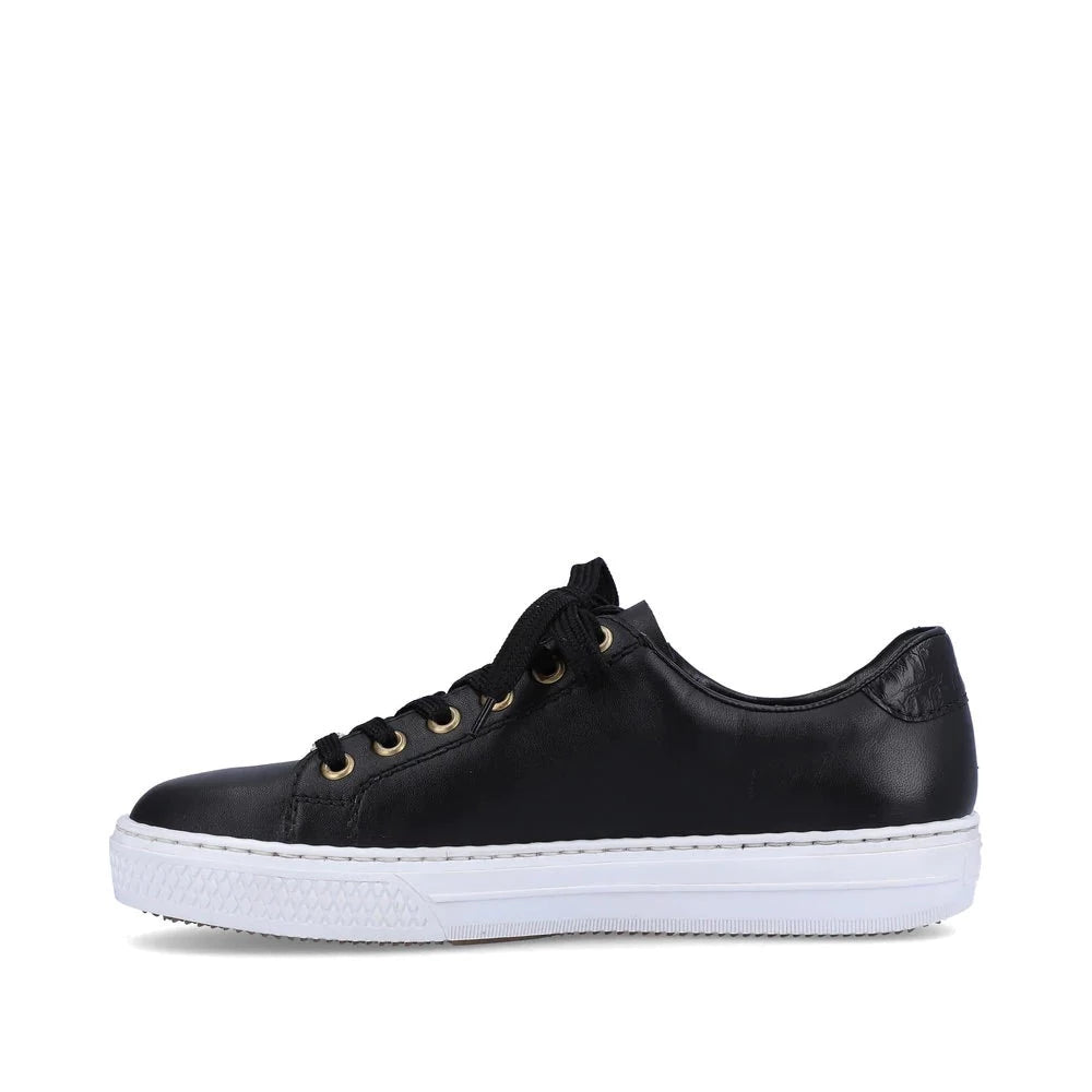 Rieker L59L1 Black Women's Comfortable Slip-On Shoes for Work, Casual & Walking | Lightweight & Stylish Footwear