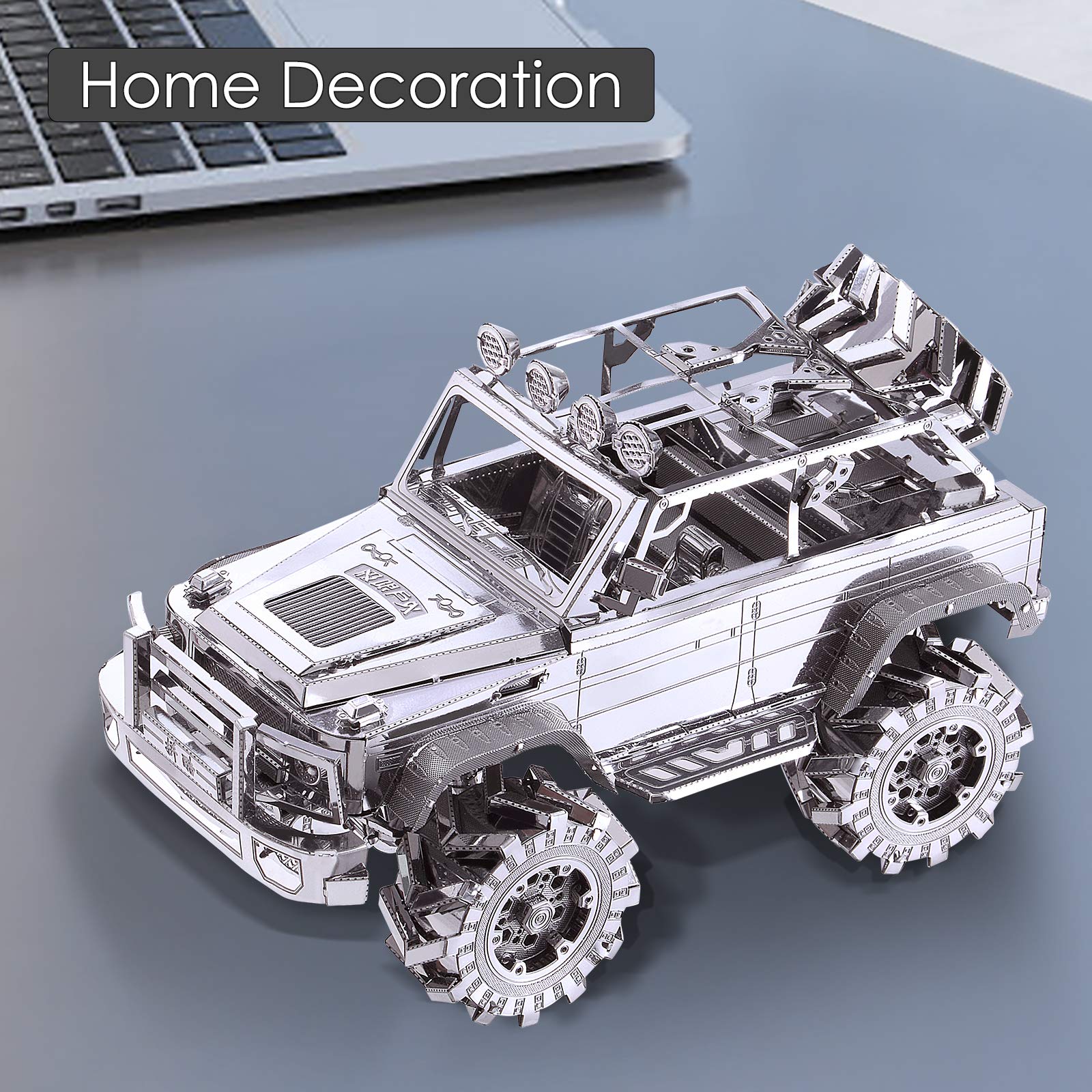 Piececool 3D Metal Puzzle SUV Car Model Kit - 157 PCS DIY Building Toy for Adults & Teens - Brain Teaser Craft Kits for Men & Women - Perfect Birthday Gift for Car Lovers & Puzzle Enthusiasts - Great for Home Decoration, Office Stress Relief & STEM Learning Activities
