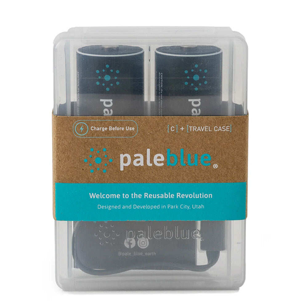 2-Pack Paleblue Fast Charging USB-C Rechargeable Smart Batteries - Perfect for Wireless Keyboards, Gaming Controllers & Smart Home Devices
