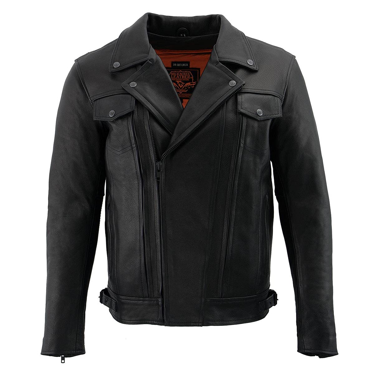 Milwaukee Leather Men's Pistol Pete Jacket - Premium Biker & Motorcycle Jacket for Riding, Outdoor Adventures & Casual Wear