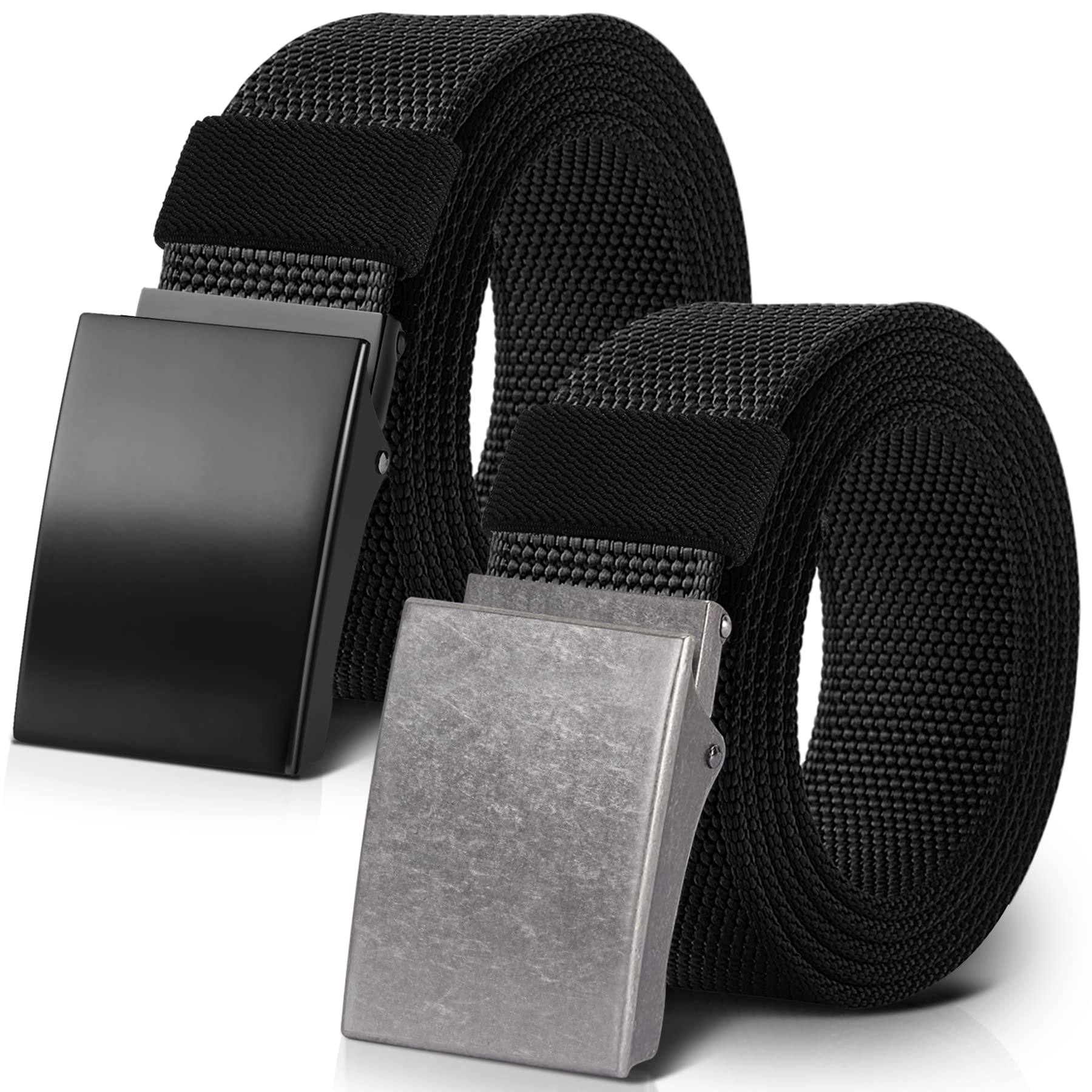 BestKEE Men's Nylon Military Tactical Belt - Fully Adjustable Web Belt with Automatic Metal Buckle for Duty, EDC & Casual Wear | Perfect for Outdoor Activities, Work & Everyday Use