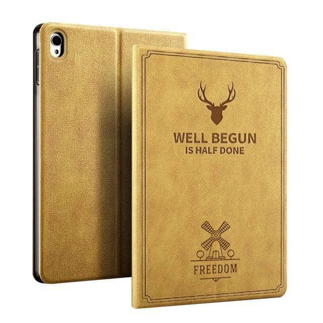 iPad Mini 5 2019 Case - Premium Leather Look Flip Stand Cover with Auto Wake/Sleep Function - Perfect for Work, Travel & Home Use