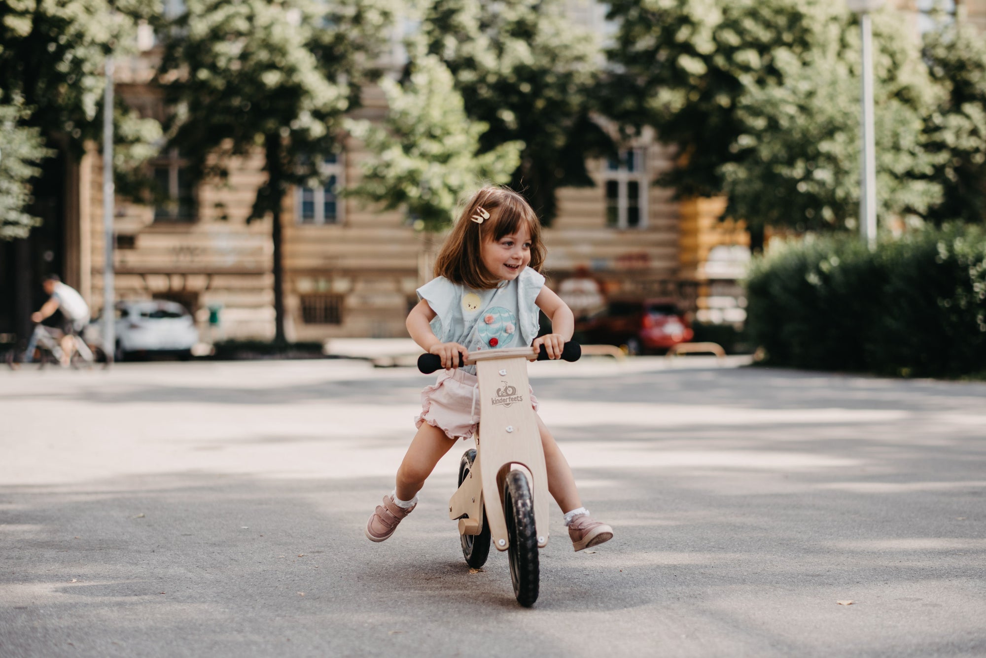 Kinderfeets Natural Wooden Balance Bike for Toddlers - Perfect First Bike for Kids Learning to Ride | Indoor & Outdoor Play