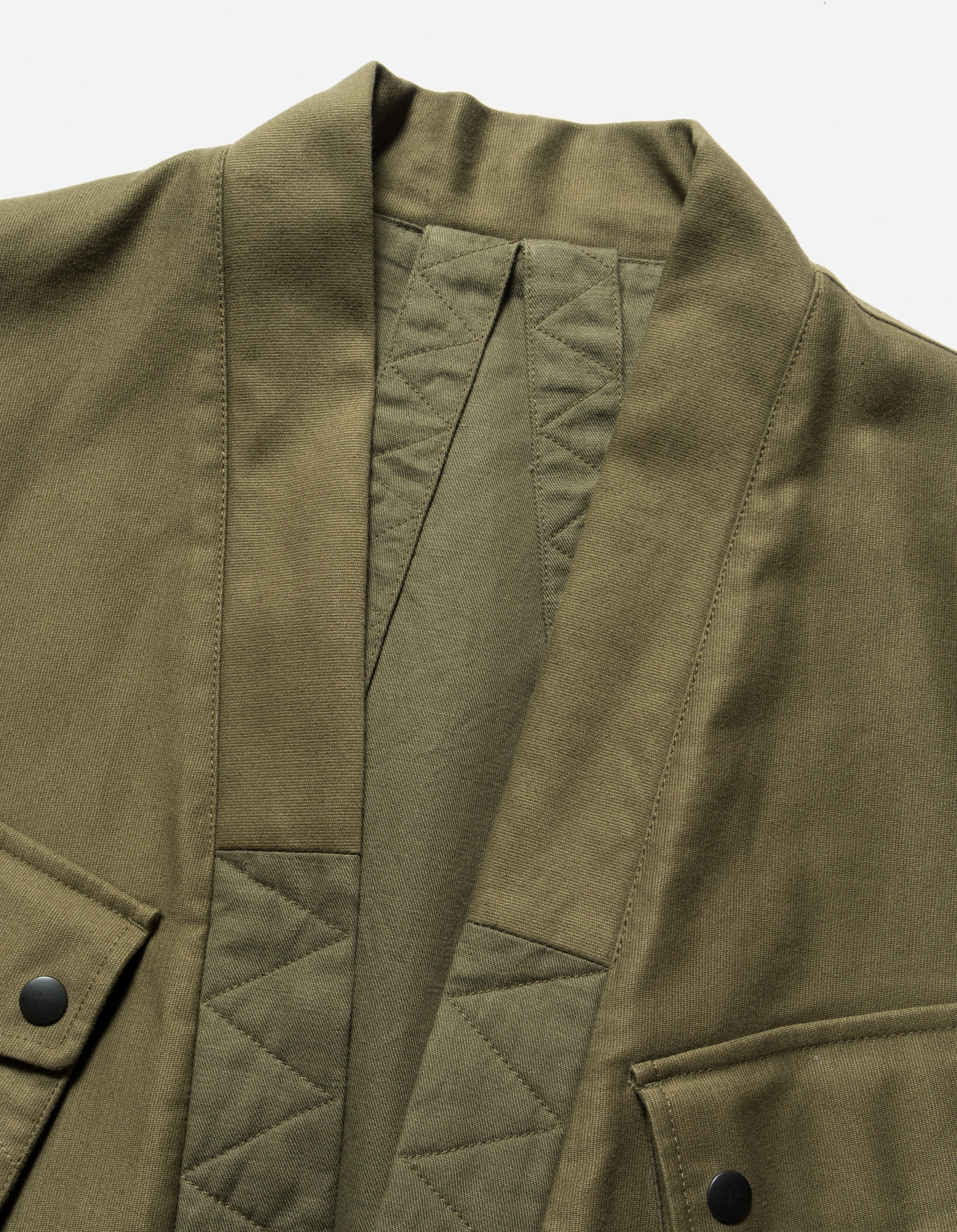 M42 Deck Kimono in Olive Green - Lightweight Japanese Style Kimono Robe for Women - Perfect for Lounging, Yoga, and Spa Relaxation