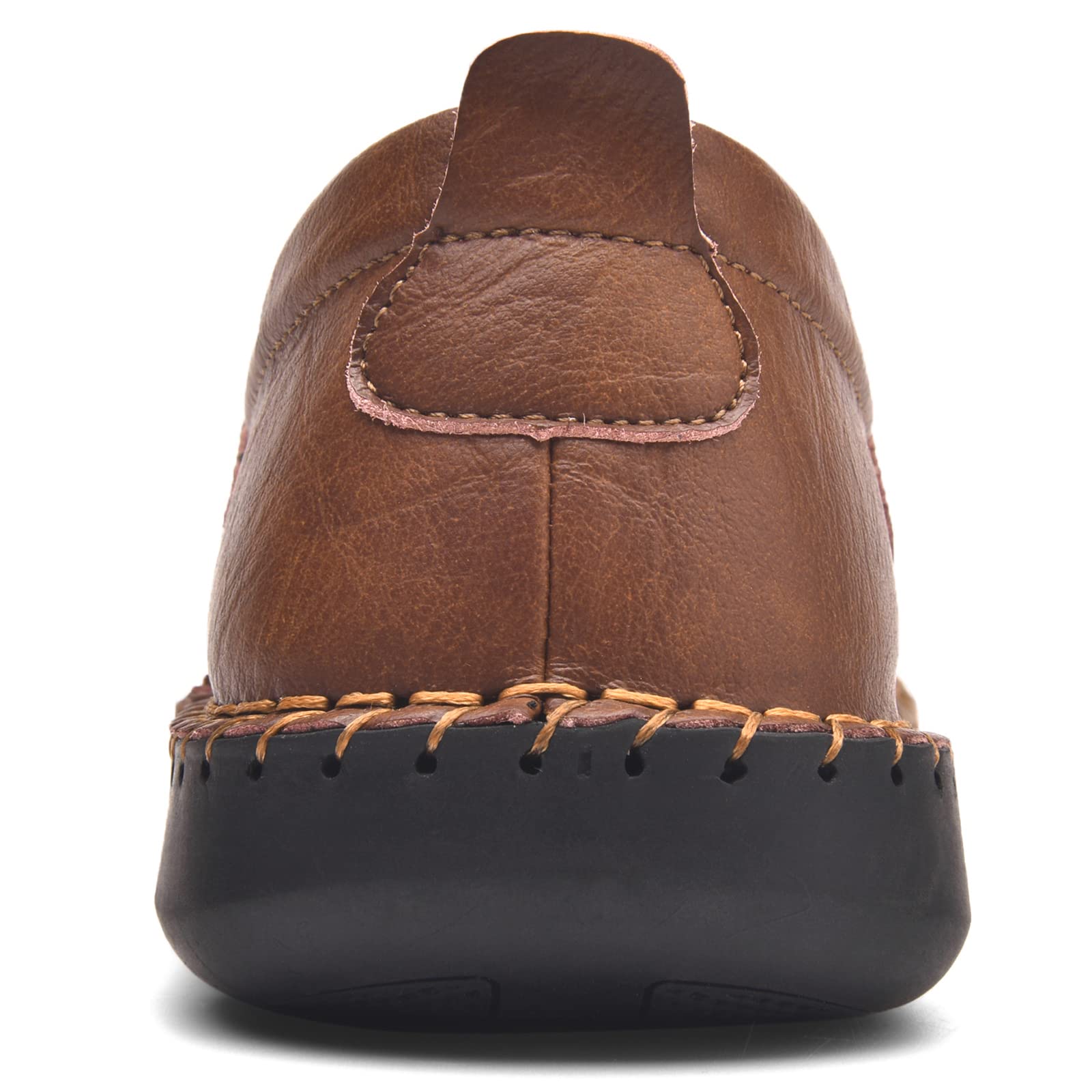 Men's Casual Leather Slip-On Loafers - Breathable & Comfortable Walking Shoes for Work, Travel & Everyday Wear